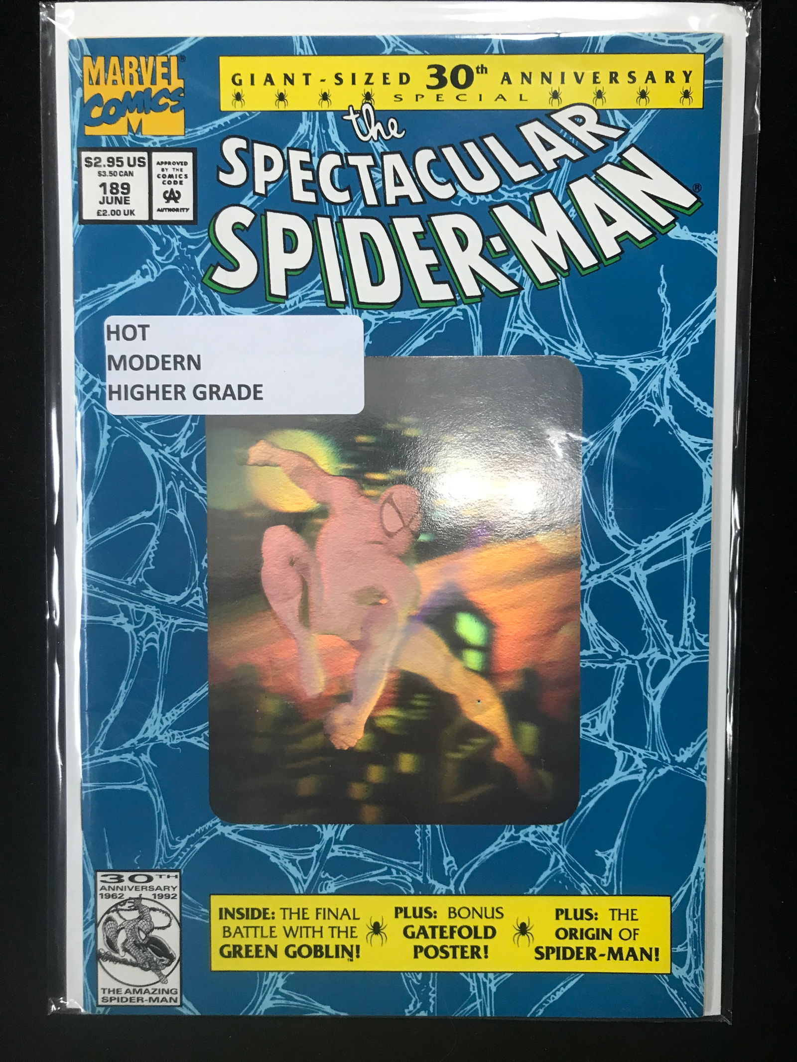 MARVEL COMICS NO.189 THE SPECTACULAR SPIDERMAN (GIANT-SIZED 30TH ANNIVERSARY) (1 of 1)