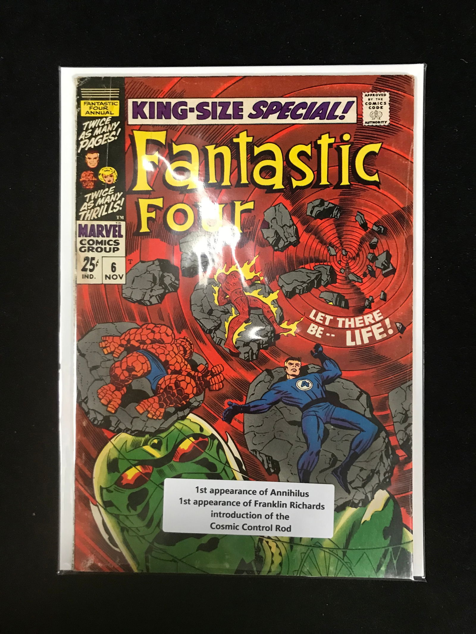 MARVEL COMICS NO.6 FANTASTIC FOUR (1ST APP ANNIHILUS AND FRANKLIN RICHARDS) (1 of 1)
