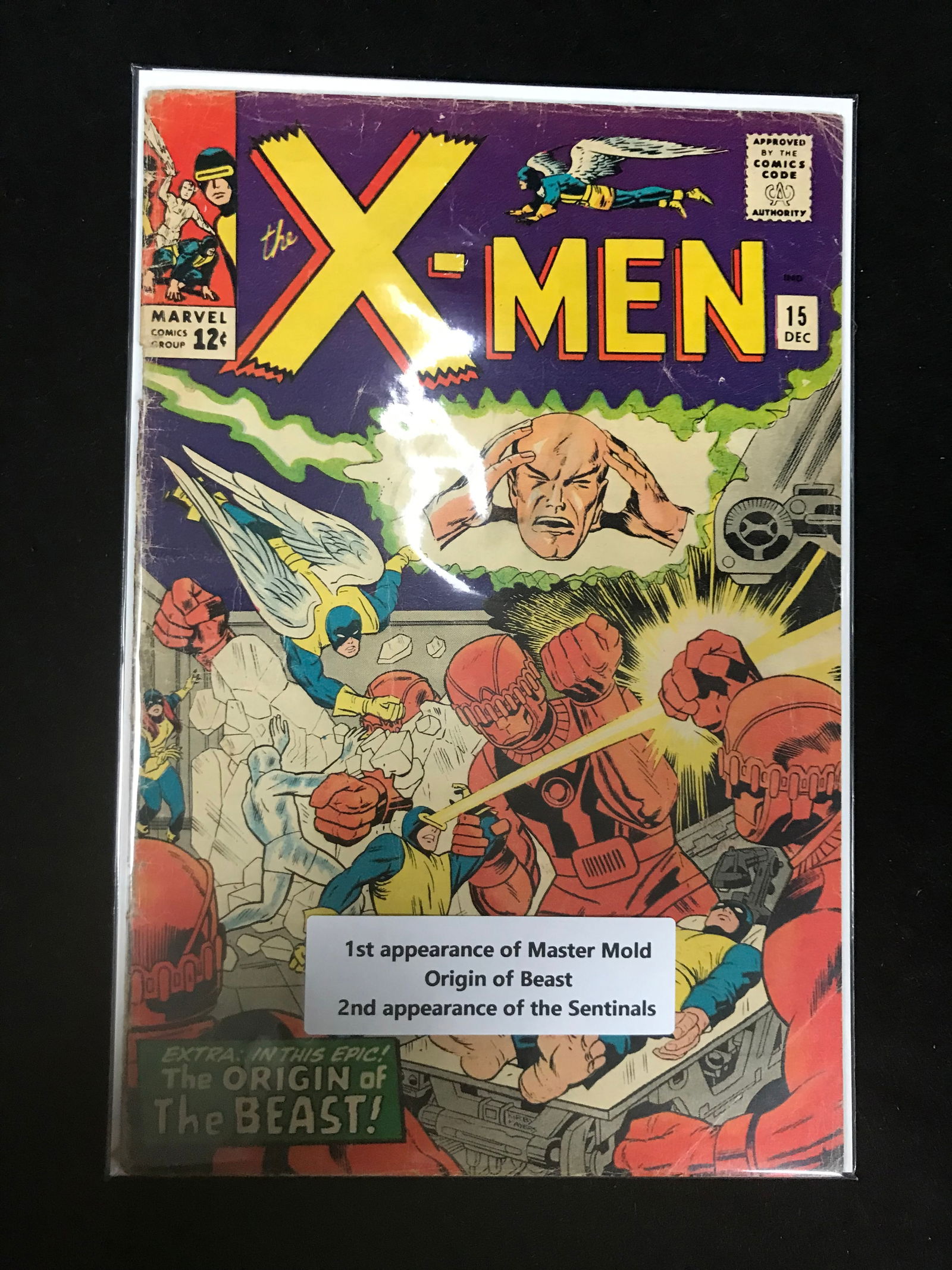 MARVEL COMICS NO.15 THE X-MEN (1ST APP MASTER MOLD,ORIGIN OF BEAST) (1 of 1)