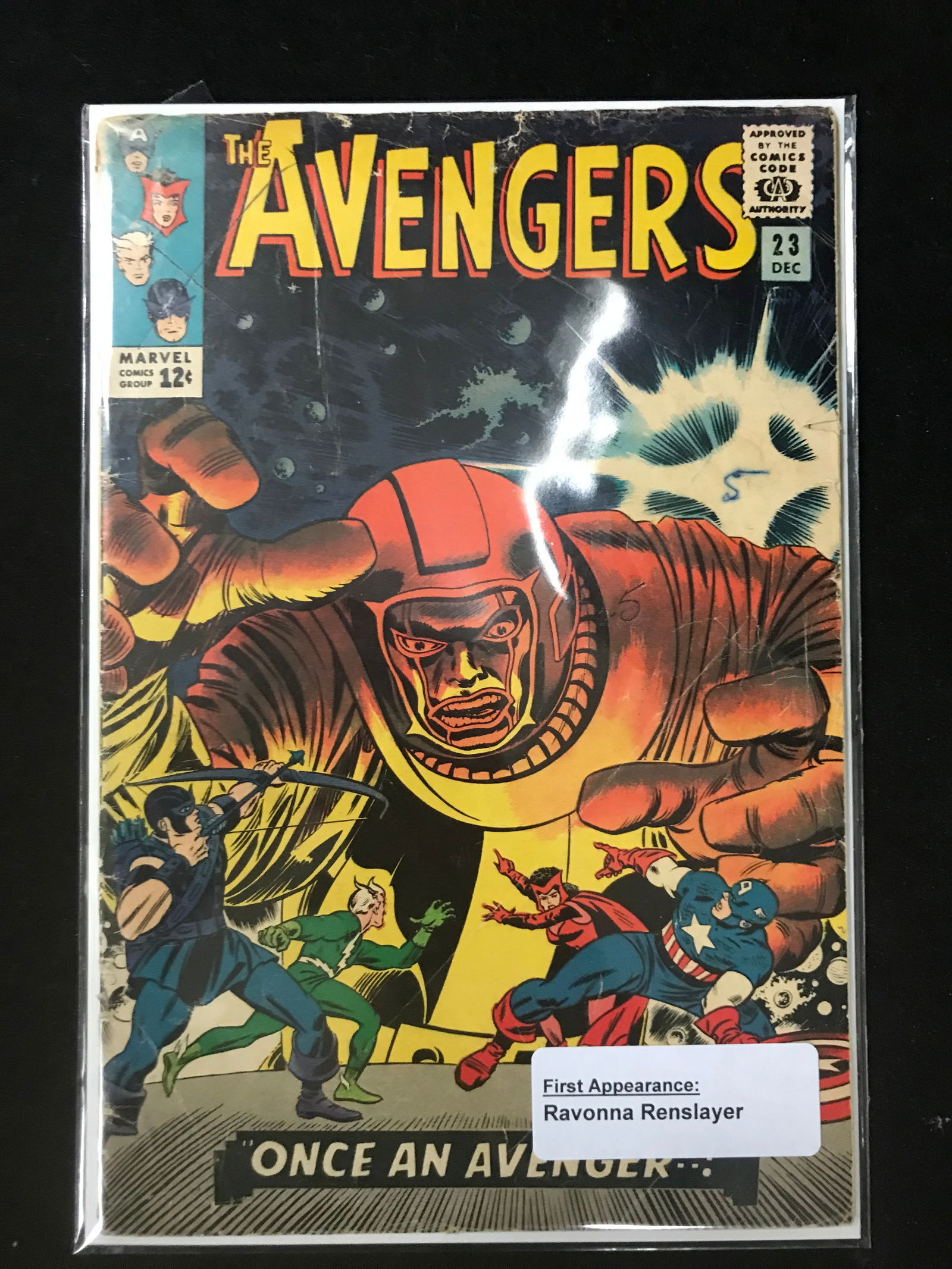 MARVEL COMICS NO23 THE AVENGERS (1ST APP RAVONNA RENSLAYER) (1 of 1)
