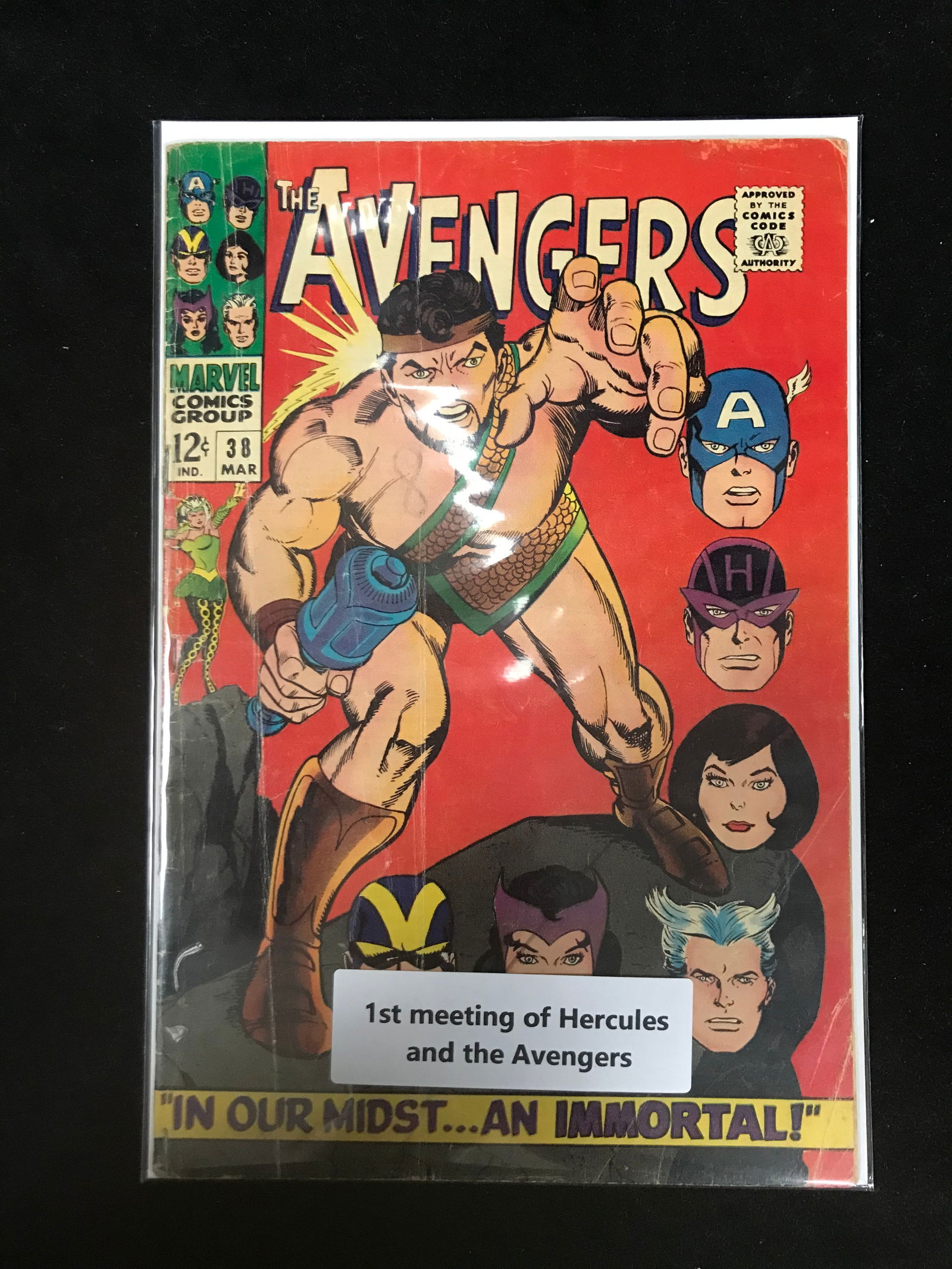 MARVEL COMICS NO.28 THE AVENGERS (1ST MEETING OF HERCULES AND THE AVENGERS) (1 of 1)