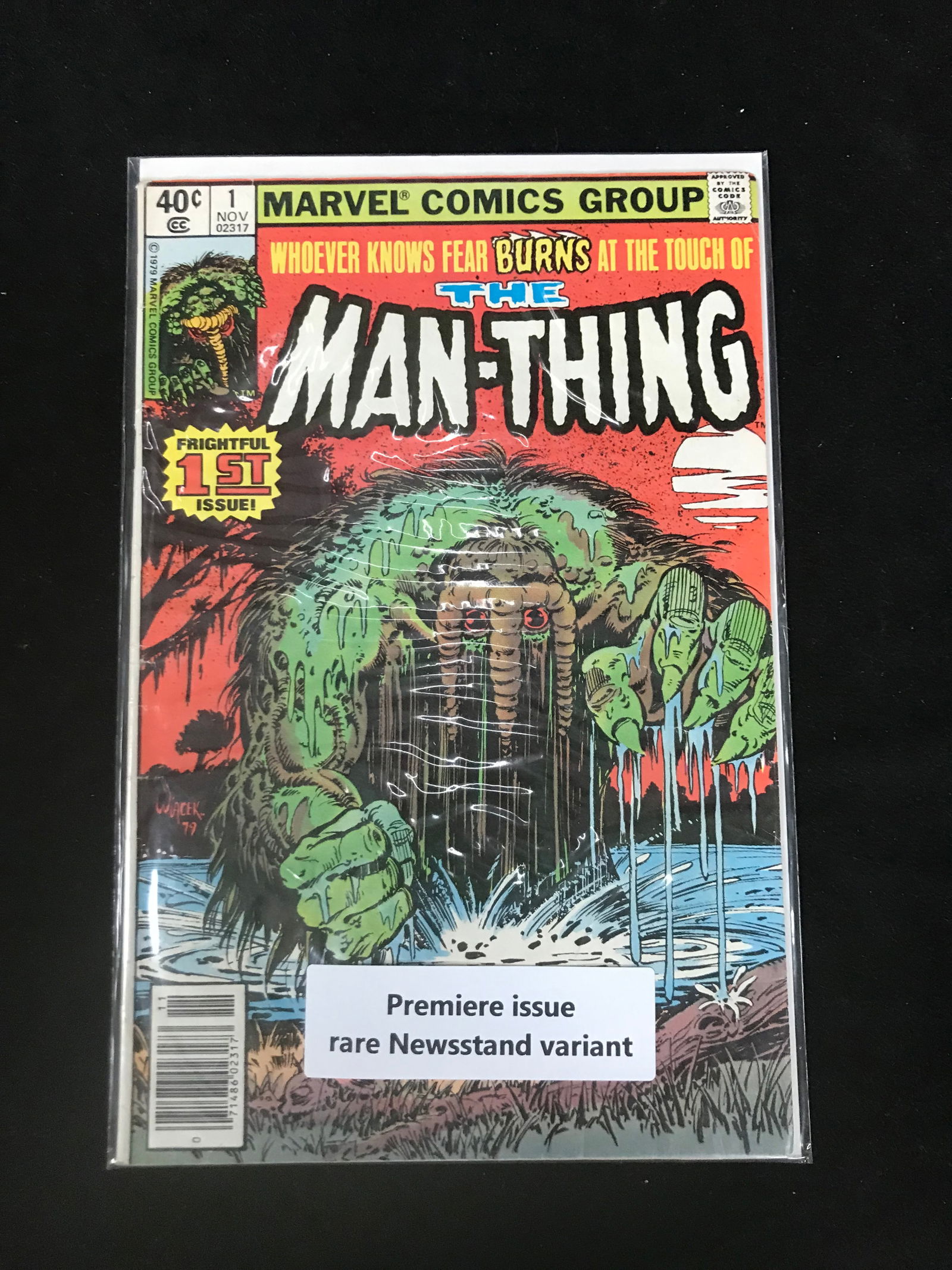 MARVEL COMICS NO.1 THE MAN-THING (RARE NEWSSTAND VARIANT) (1 of 1)