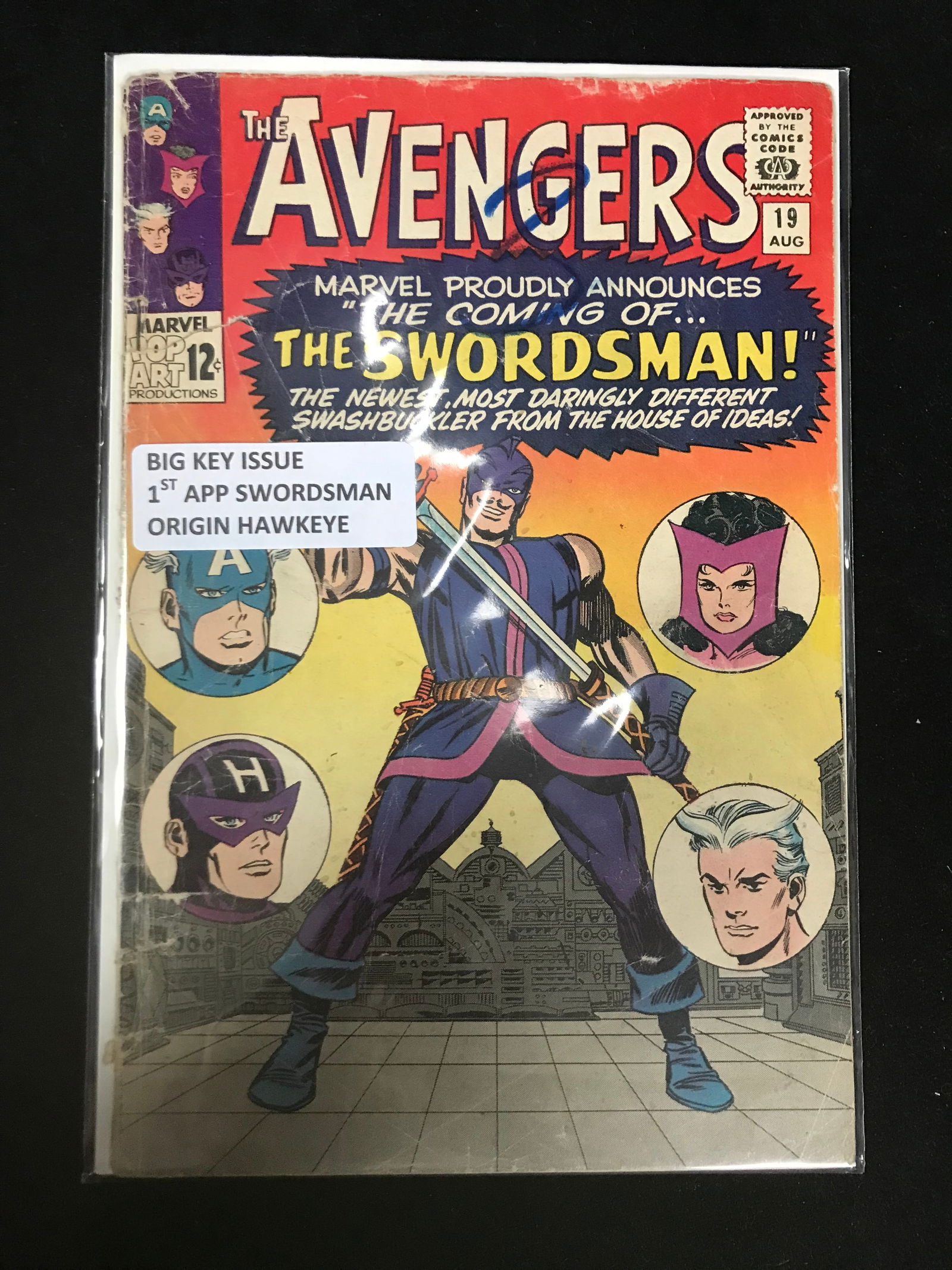 MARVEL COMICS NO.37 THE AMAZING SPIDERMAN19 THE AVENGERS (1ST APP SWORDSMAN,ORIGIN OF HOWKEYE) (1 of 1)