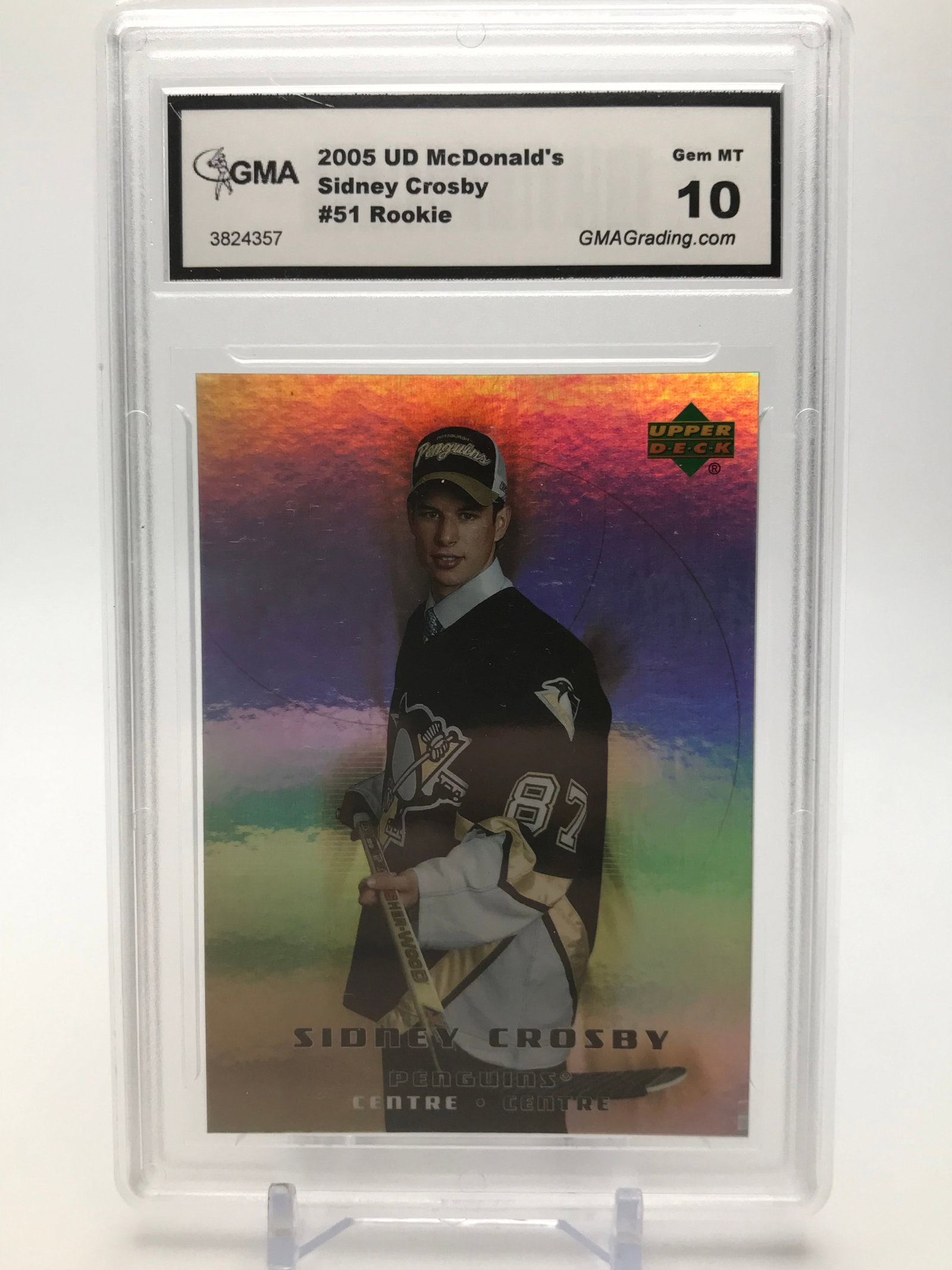 2005 UPPER DECK SIDNEY CROSBY ROOKIE GMA 10: Prices are in Canadian dollars