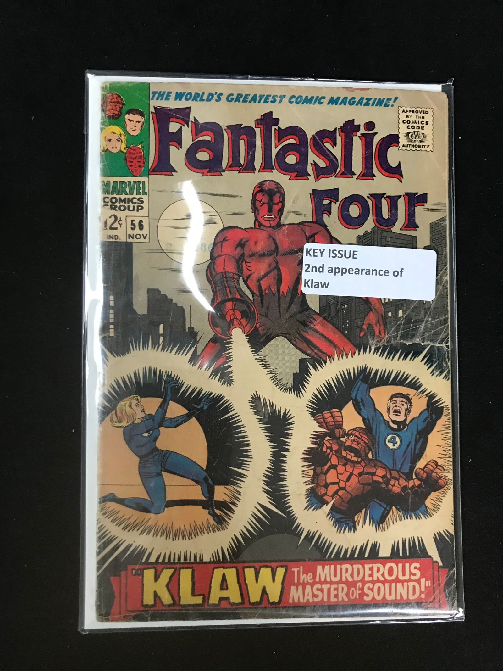 MARVEL COMICS NO.56 FANTASTIC FOUR (2ND APP THE KLAW) (1 of 1)