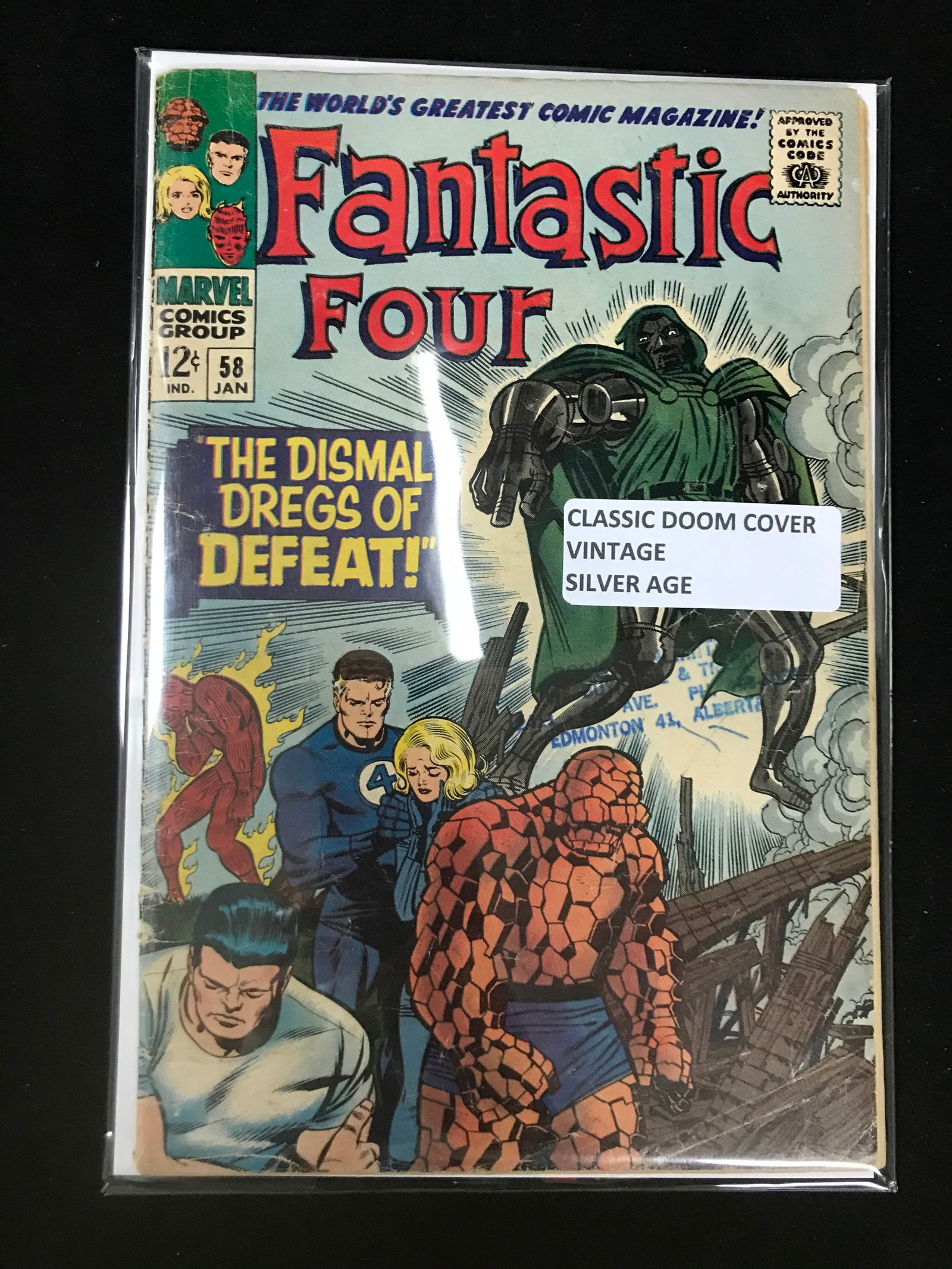MARVEL COMICS NO.58 FANTASTIC FOUR (CLASSIC DOOM COVER) (1 of 1)
