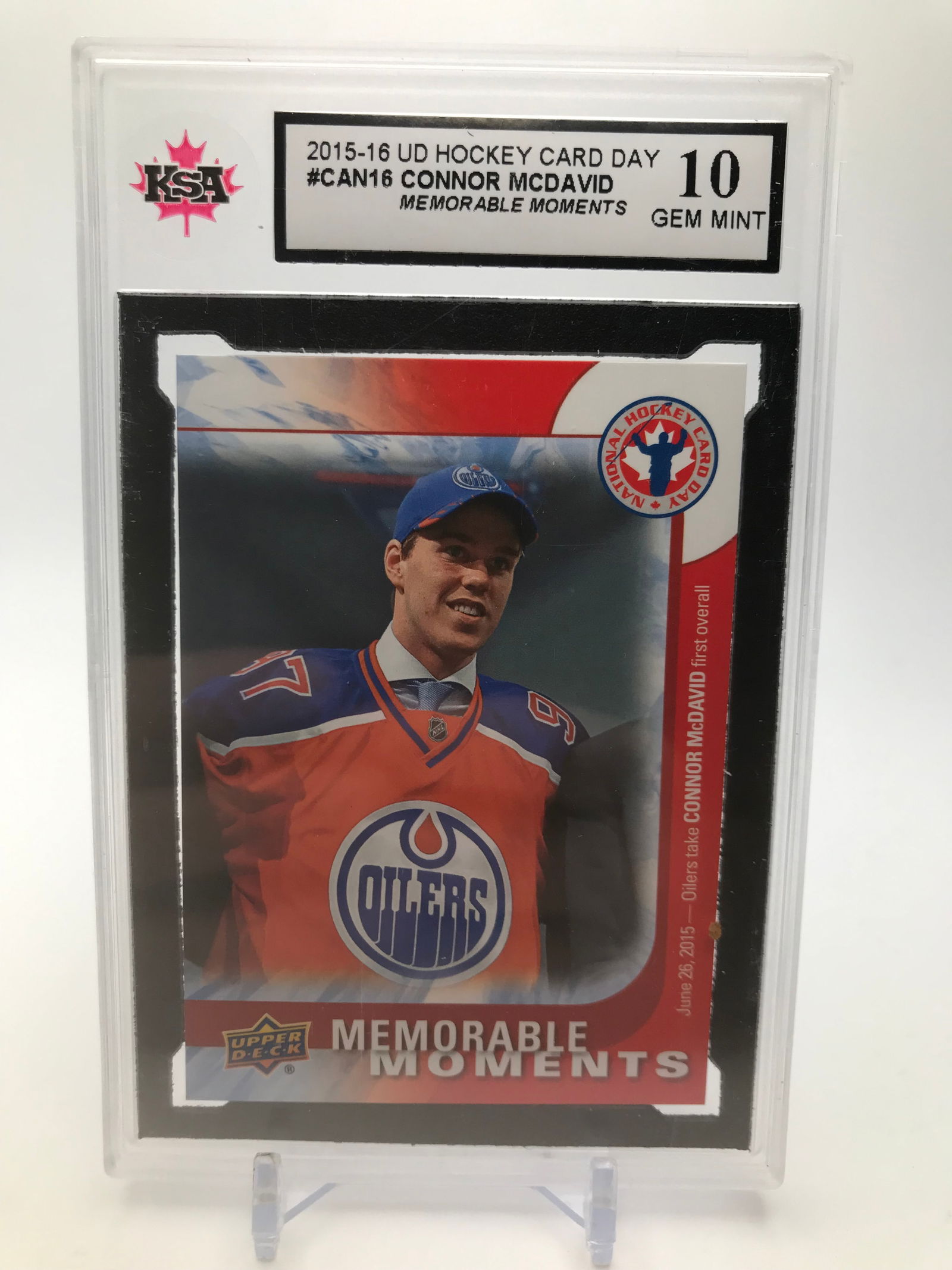 2015-16 UPPER DECK CONNOR MCDAVID HOCKEY CARD DAY (KSA 10) (1 of 2)