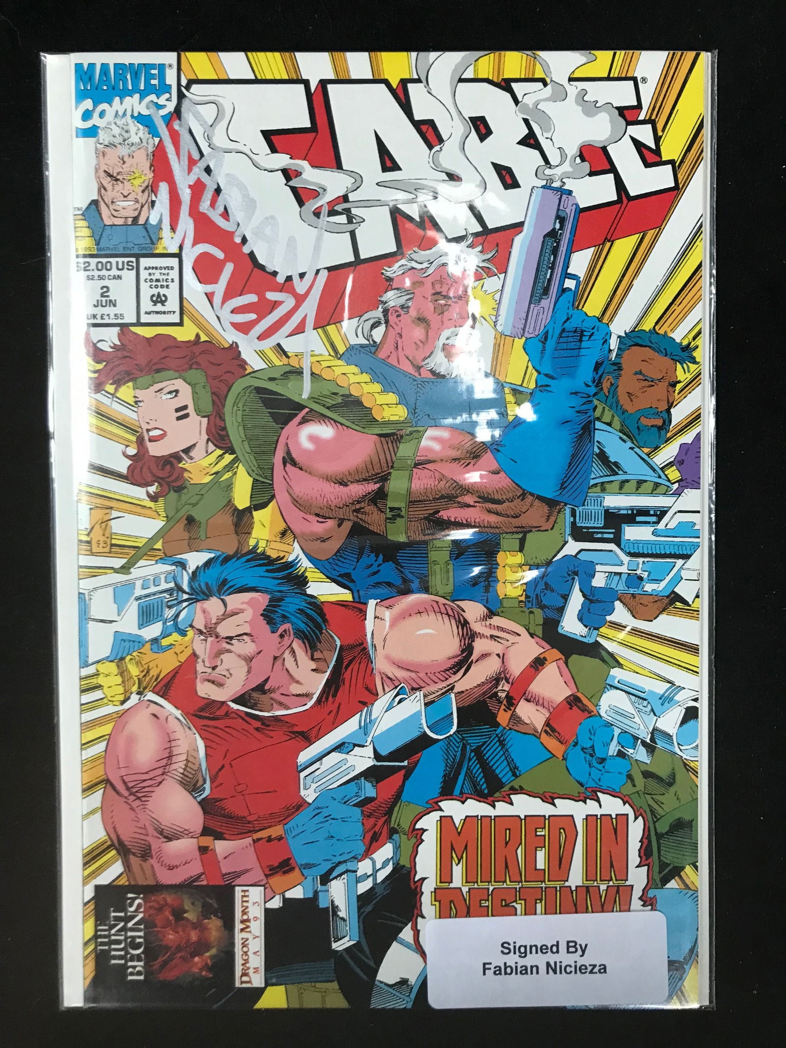 MARVEL COMICS CABLE NO.2 SIGNED BY FABIAN NICIEZA (1 of 1)
