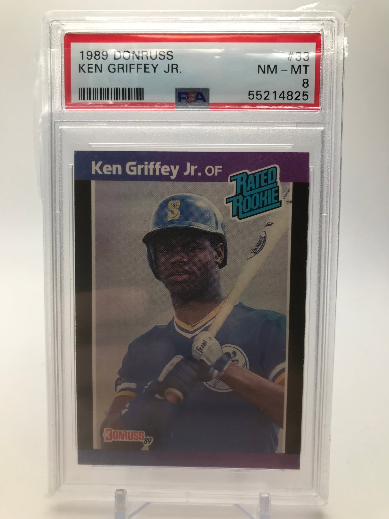 1989 DONRUSS KEN GRIFFEY JR ROOKIE CARD PSA 8: Prices are in Canadian dollars