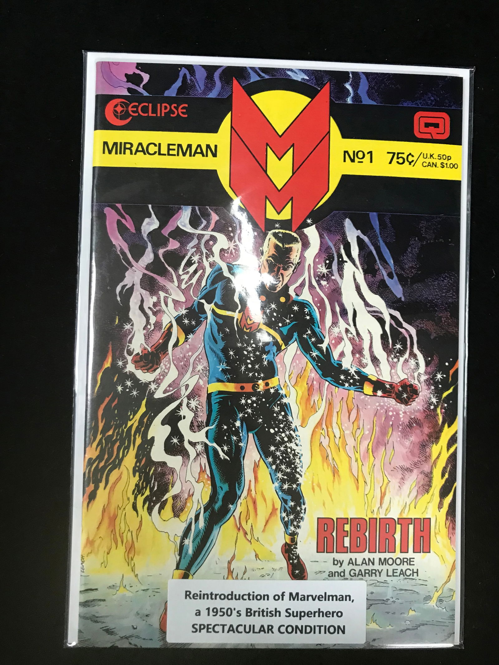 ECLIPSE COMICS NO.1 MIRICLEMAN (REINTRODUCTION OF MARVELMAN (1 of 1)