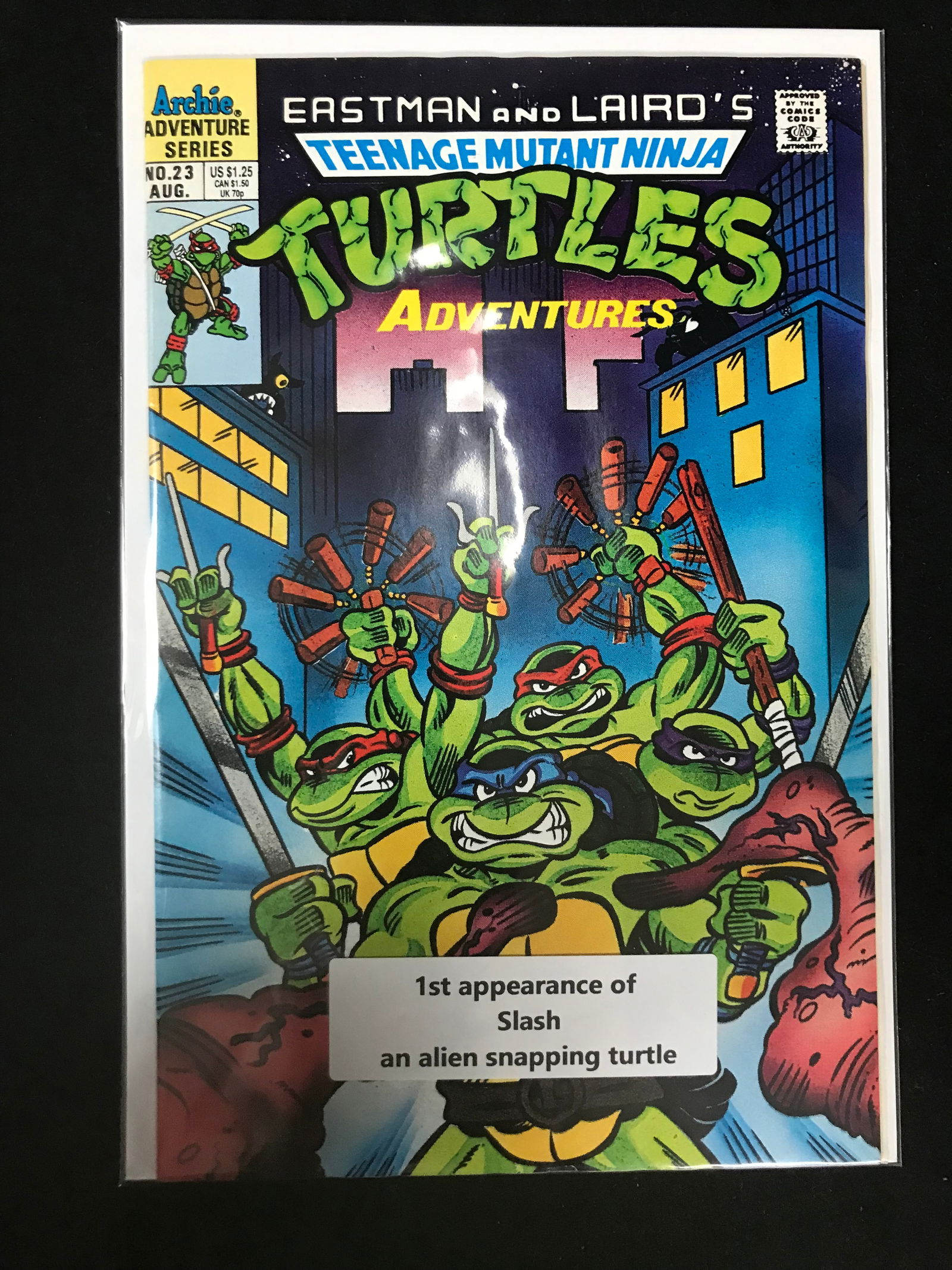 ARCHIE COMICS NO.23 EASTMAN AND LAIRDS TEENAGE MUTANT NINJA TURTLES (1ST APP SLASH ALIEN TIRTLE) (1 of 1)