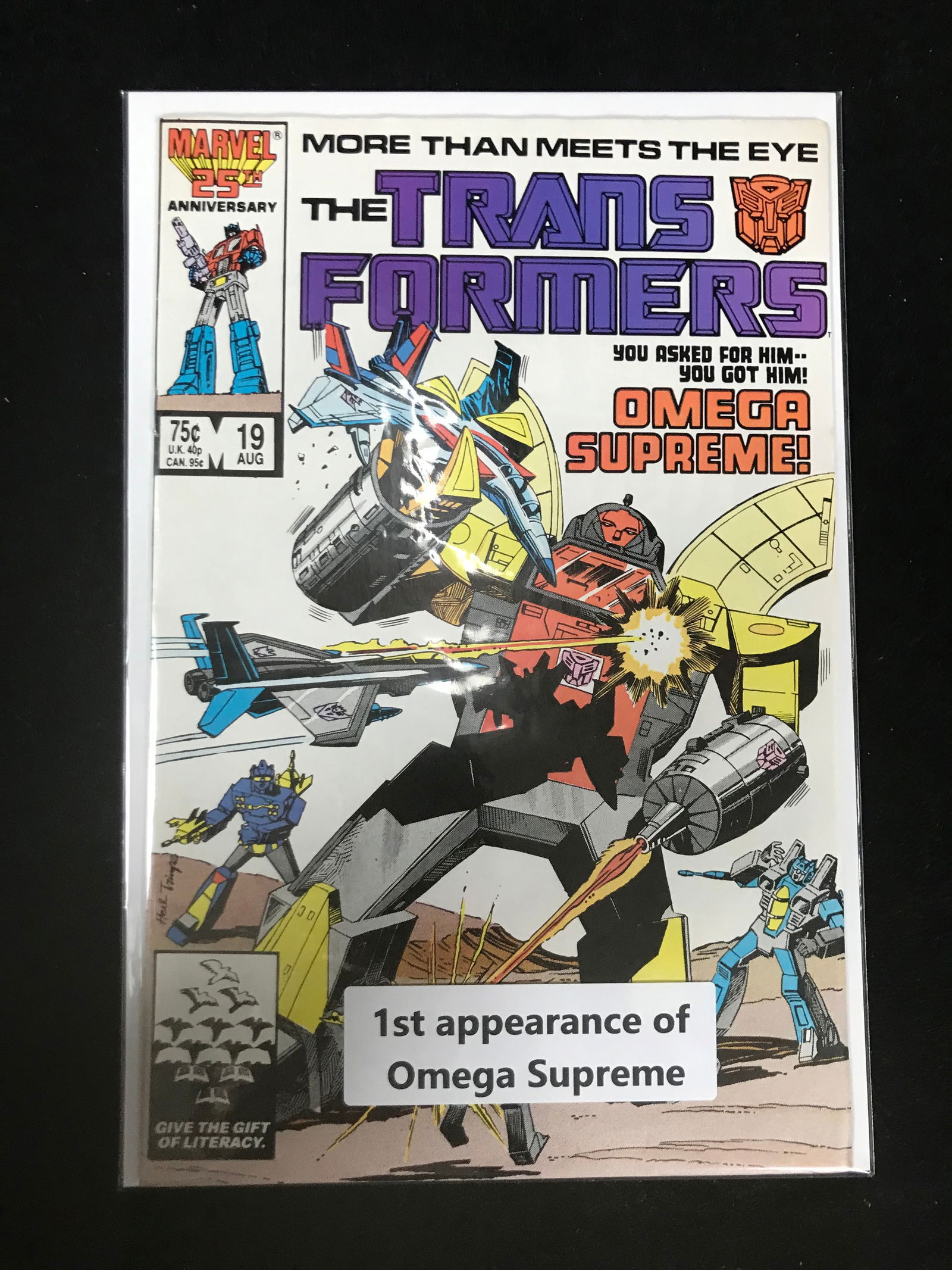 MARVEL COMICS NO.19 THE TRANS FORMERS (1ST APP OMEGA SUPREME): Prices are in Canadian dollars