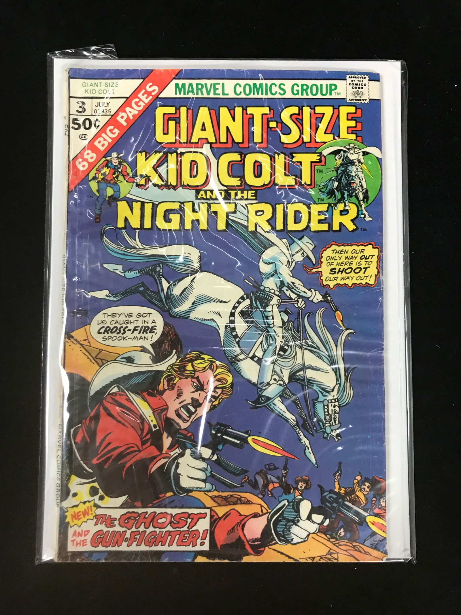 MARVEL COMICS NO.3 GIANT-SIZE KID COLT AND THE NIGHT RIDER (1 of 1)