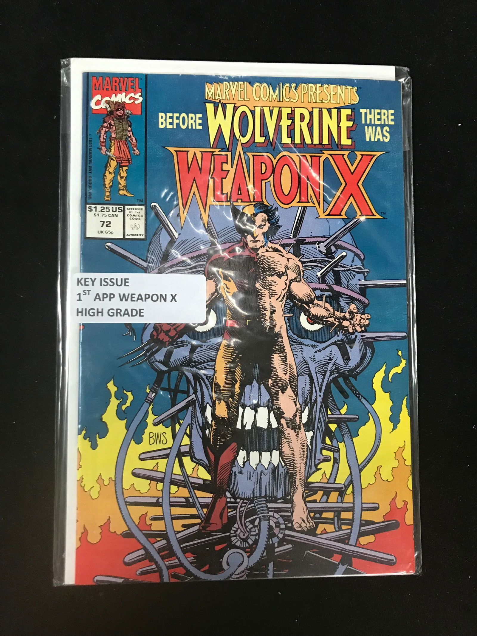 MARVEL COMICS NO.72 BEFORE WOLVERINE THERE WAS WEAPON X (1ST APP WEAPON X) (1 of 1)