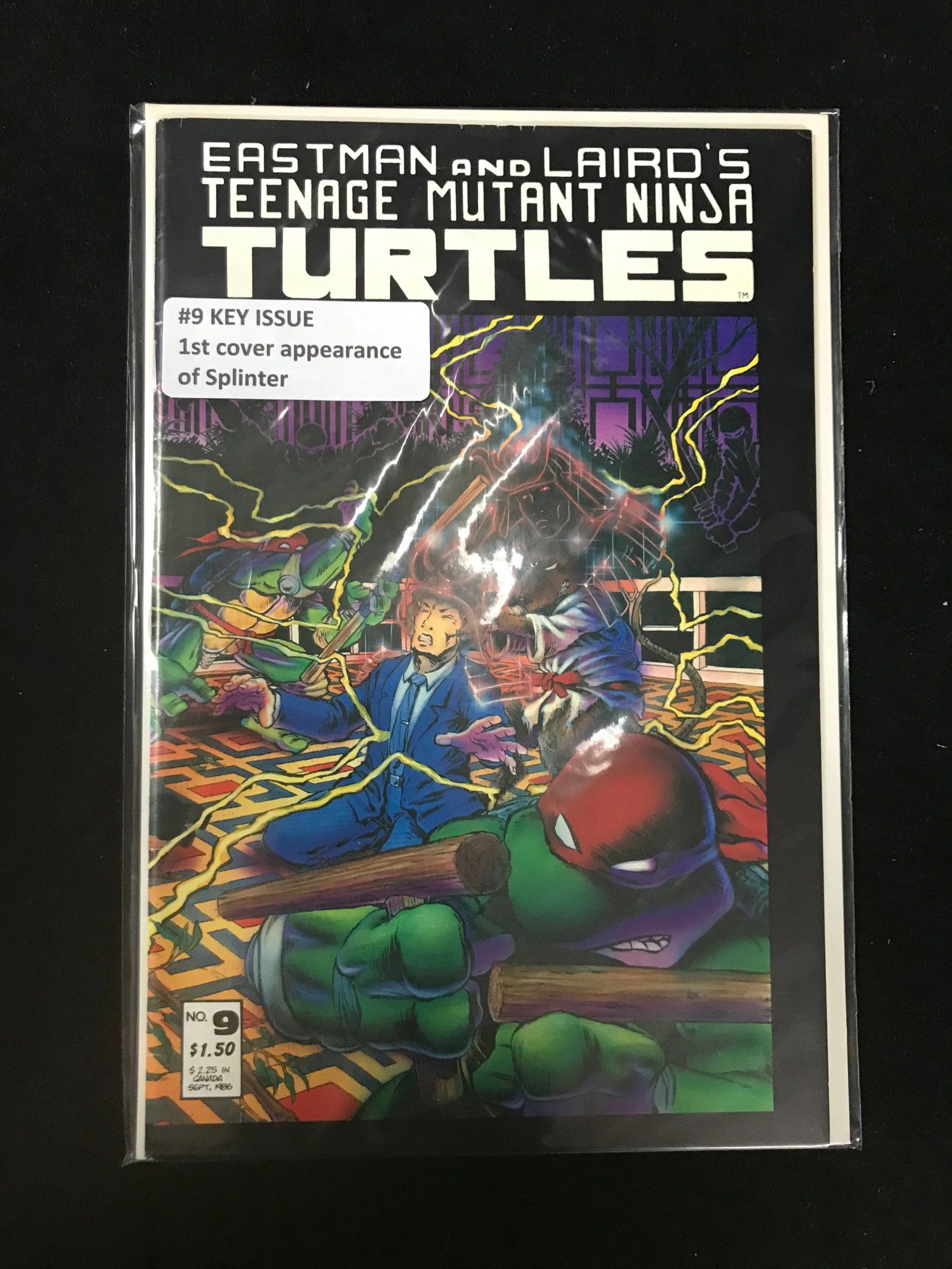 EASTMAN AND LAIRDS TEENAGE MUTANT NINJA TURTLES NO.9 (1ST SPLINTER COVER): Prices are in Canadian Dollars