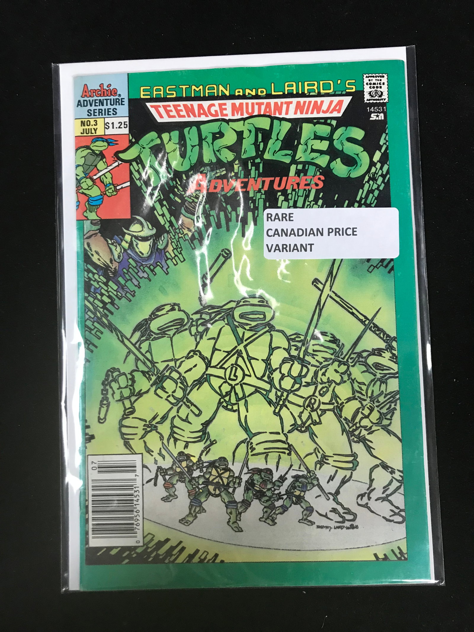 ARCHIE COMICS NO.3 EASTMAN AND LAIRDS TEENAGE MUTANT NINJA TURTLES: Prices are in Canadian Dollars