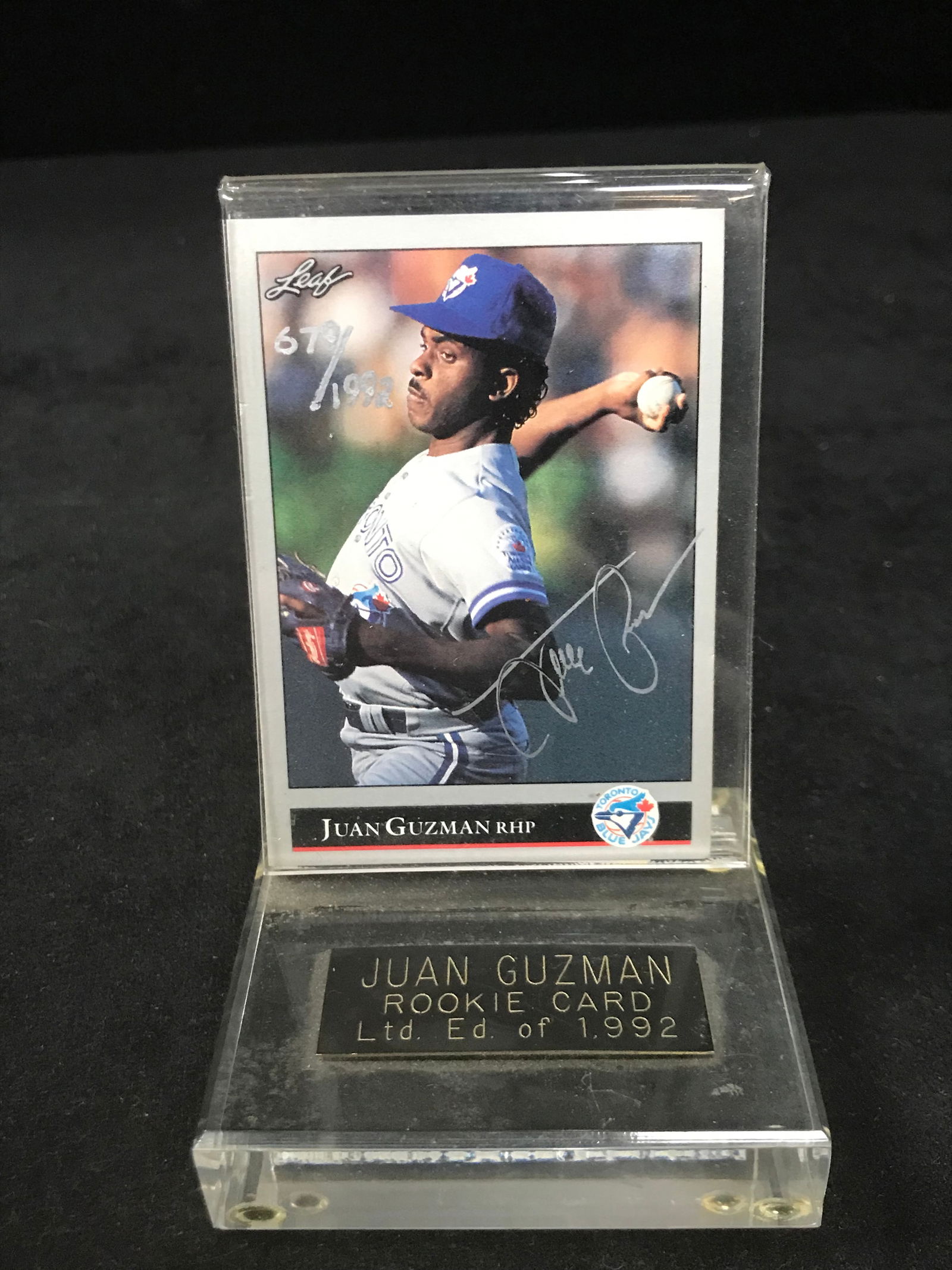 LTD. EDITION JUAN GUZMAN SIGNED ROOKIE CARD 670/1992 (1 of 1)