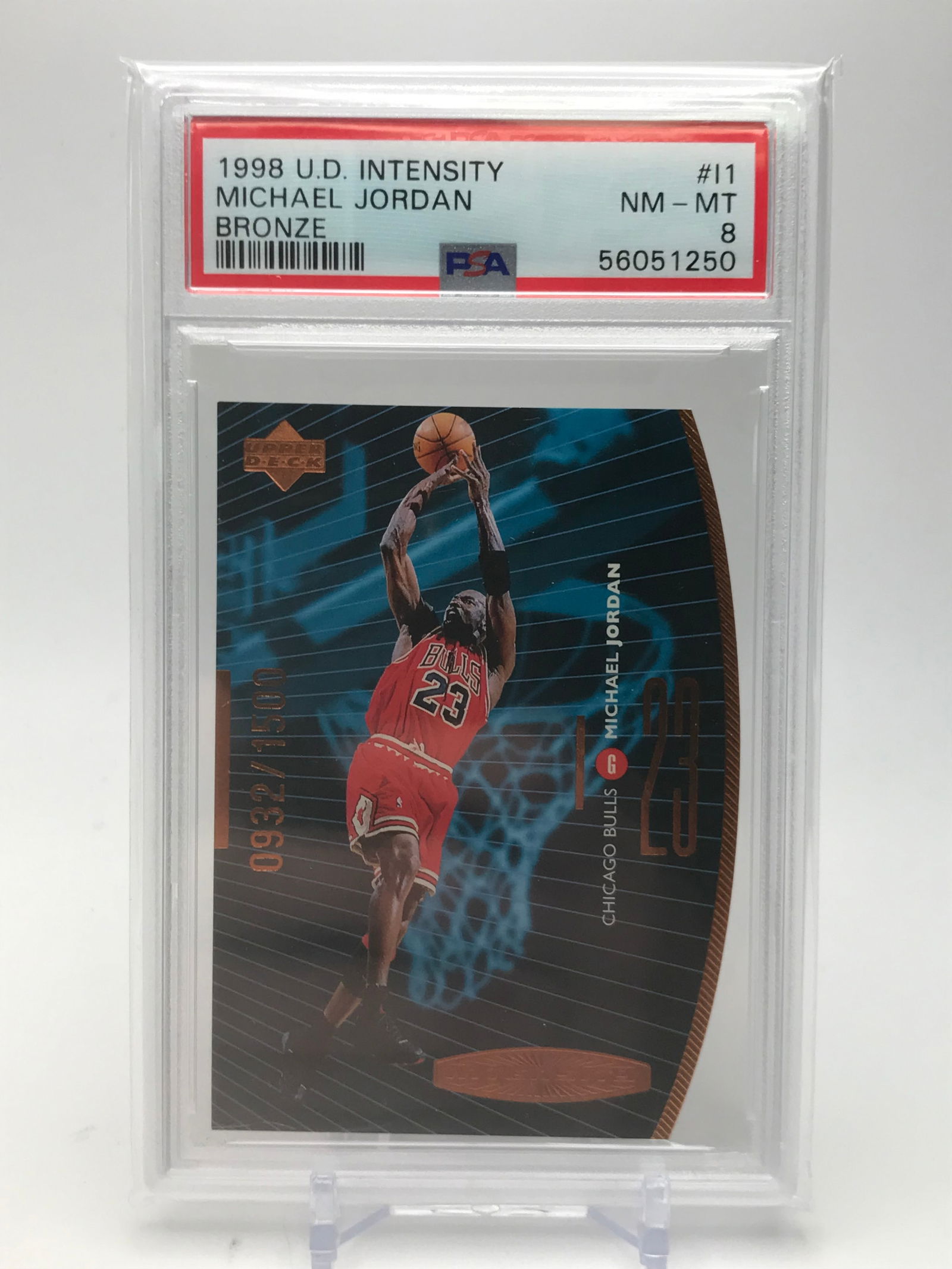 1998 UPPER DECK INTENSITY MICHAEL JORDAN BRONZE (PSA 8) (1 of 1)
