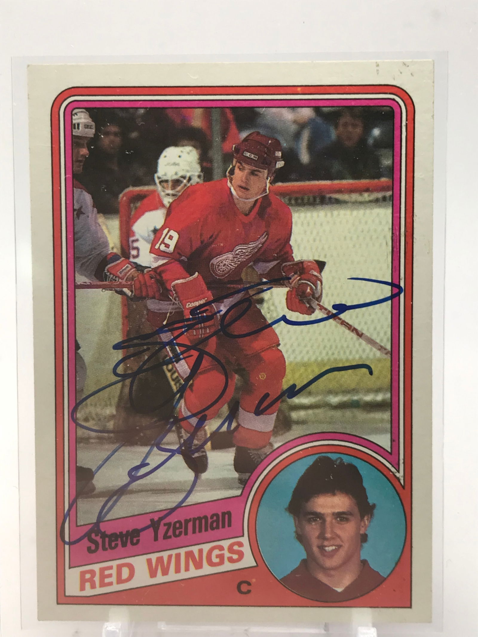 STEVE YZERMAN SIGNED O PEE CHEE ROOKIE CARD (1 of 2)