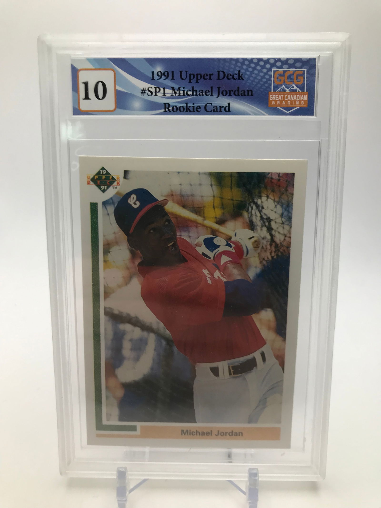 1991 UPPER DECK MICHAEL JORDAN ROOKIE CARD (GCG 10) (1 of 2)