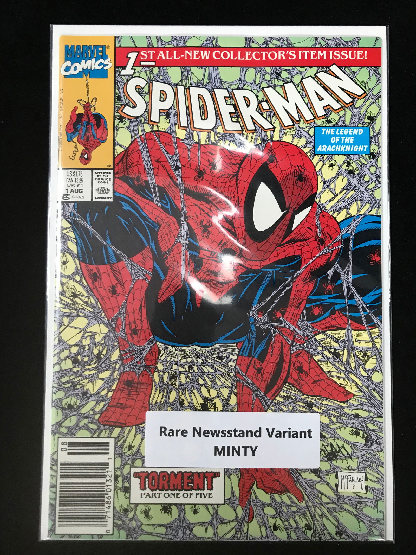 MARVEL COMICS SPIDER-MAN NO.1 NEWSSTAND VARIANT (1 of 1)