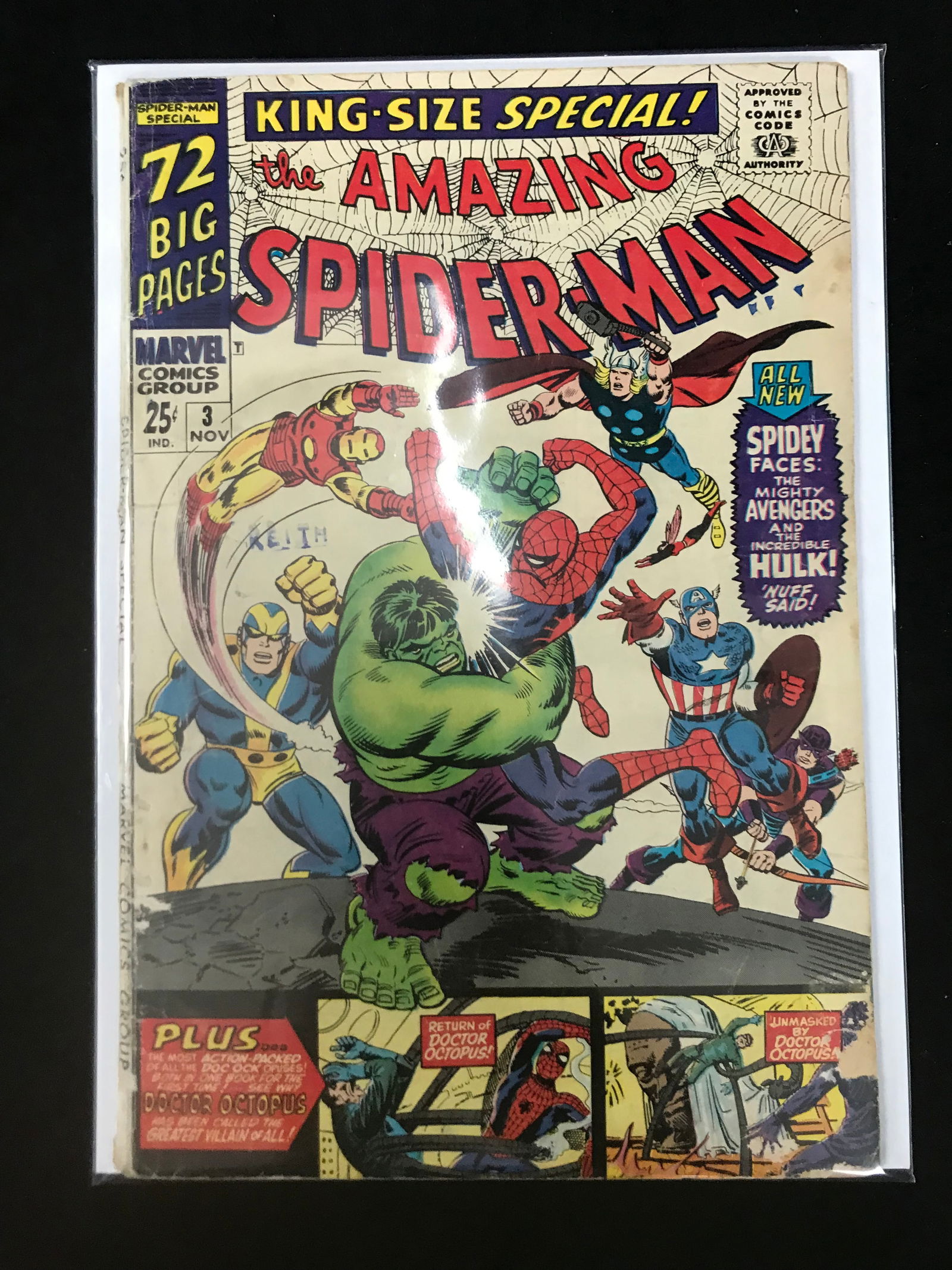 MARVEL COMICS THE AMAZING SPIDER-MAN NO.3 KING SIZE SPECIAL (1 of 1)