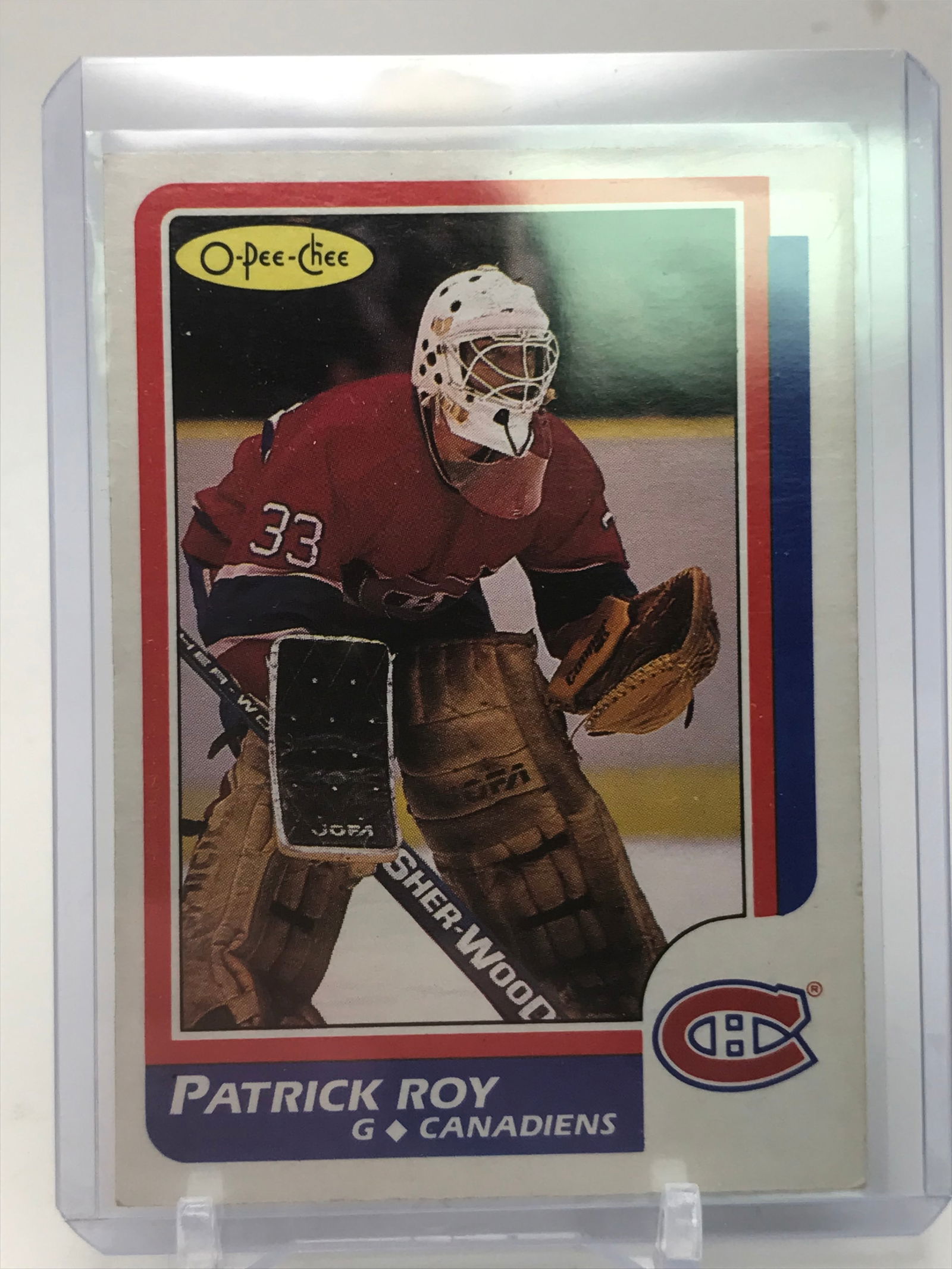 1986-87 O PEE CHEE PATRICK ROY ROOKIE CARD (1 of 2)