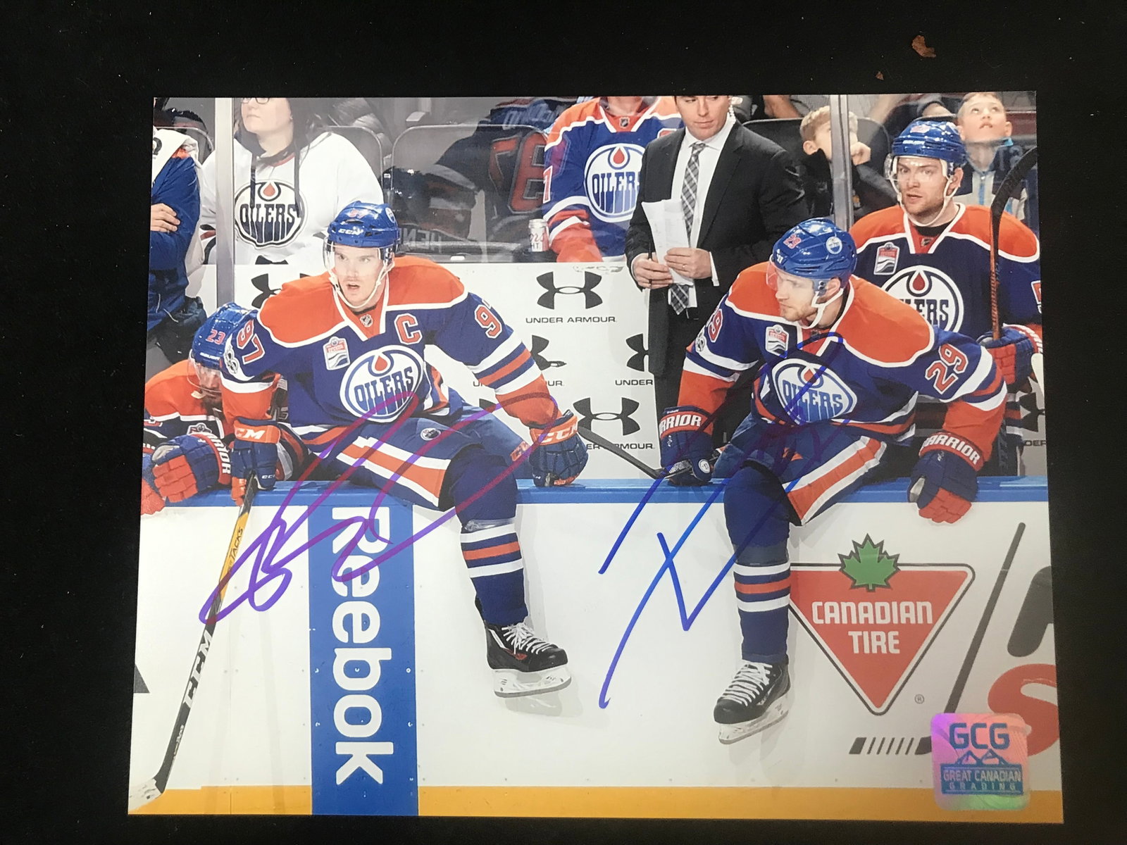 CONNOR MCDAVID AND LEON DRAISAITL SIGNED 8 X 10 (GCG HOLO): Prices are in Canadian dollars