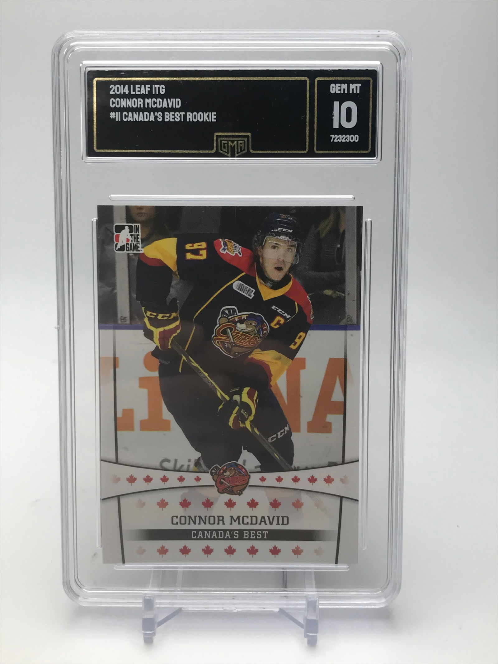 2014 LEAF IN THE GAME CONNOR MCDAVID ROOKIE CARD (GMA 10): Prices are in Canadian dollars