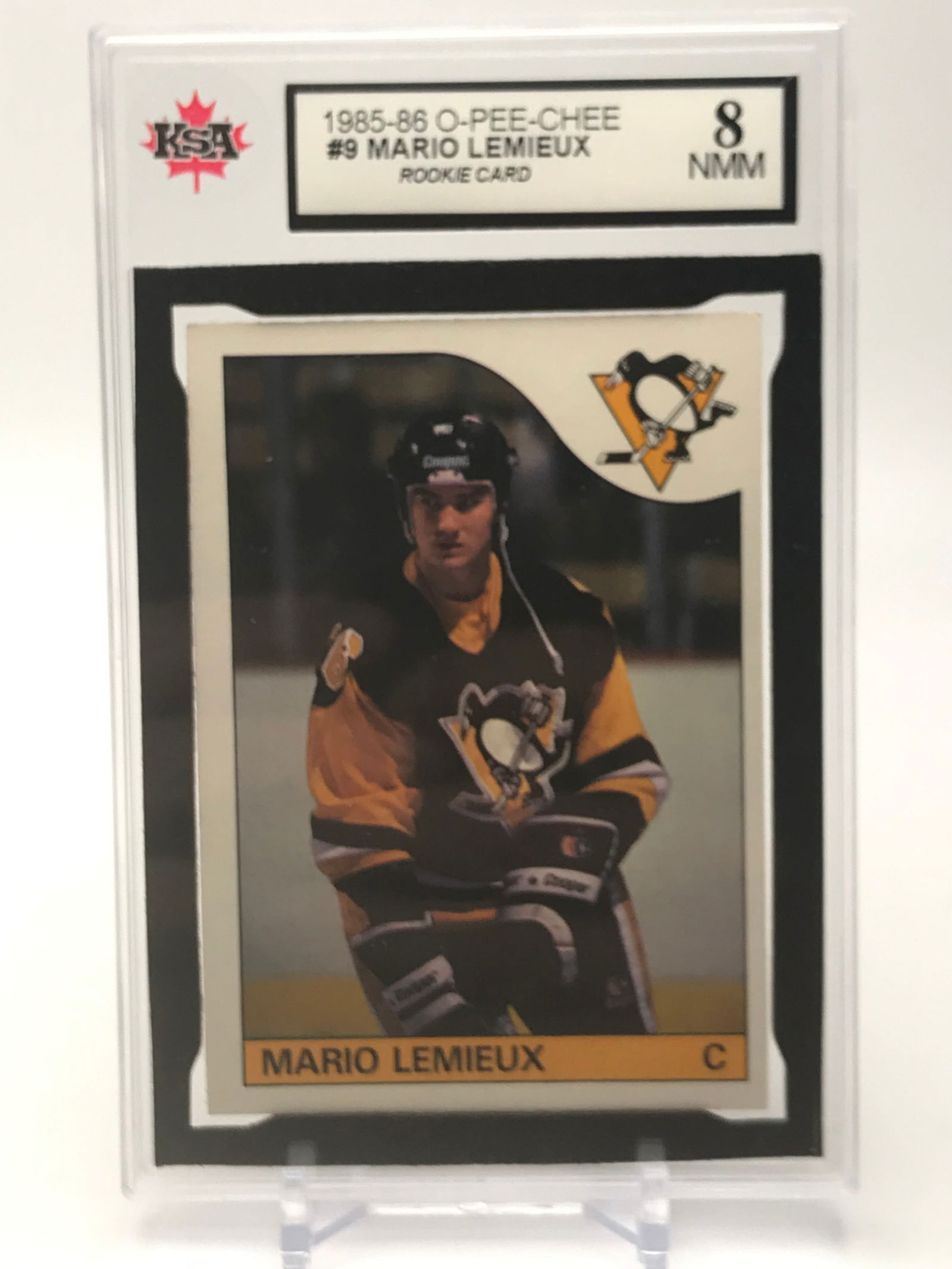 1985-86 O PEE CHEE MARIO LEMIEUX ROOKIE CARD (KSA 8) (1 of 2)