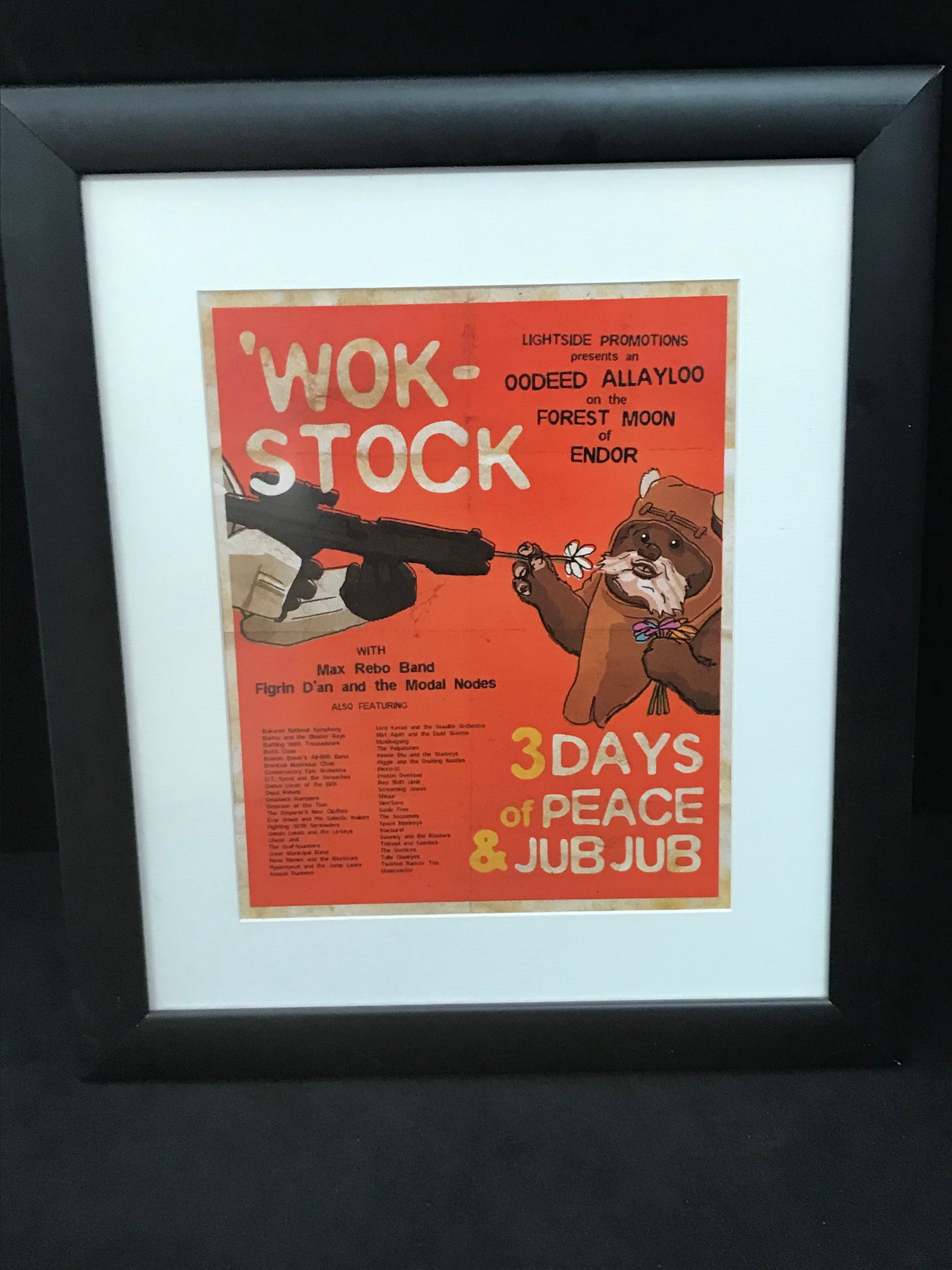 JAMES HANCE CUSTOM FRAMED WOK STOCK STAR WARS PRINT (1 of 1)