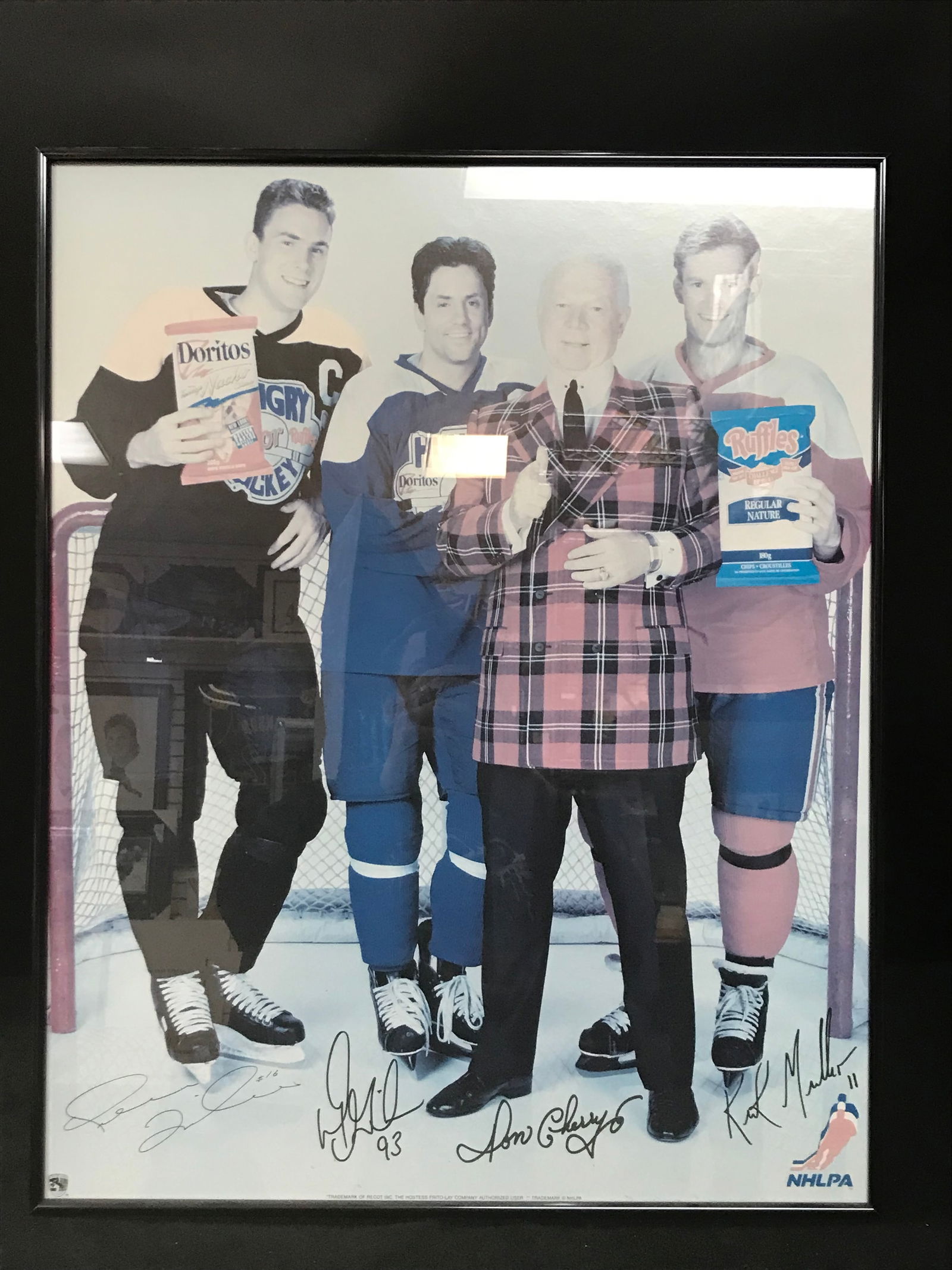 VINTAGE NHLPA FRAMED ADVERTISEMENT 18 X 24 (1 of 3)