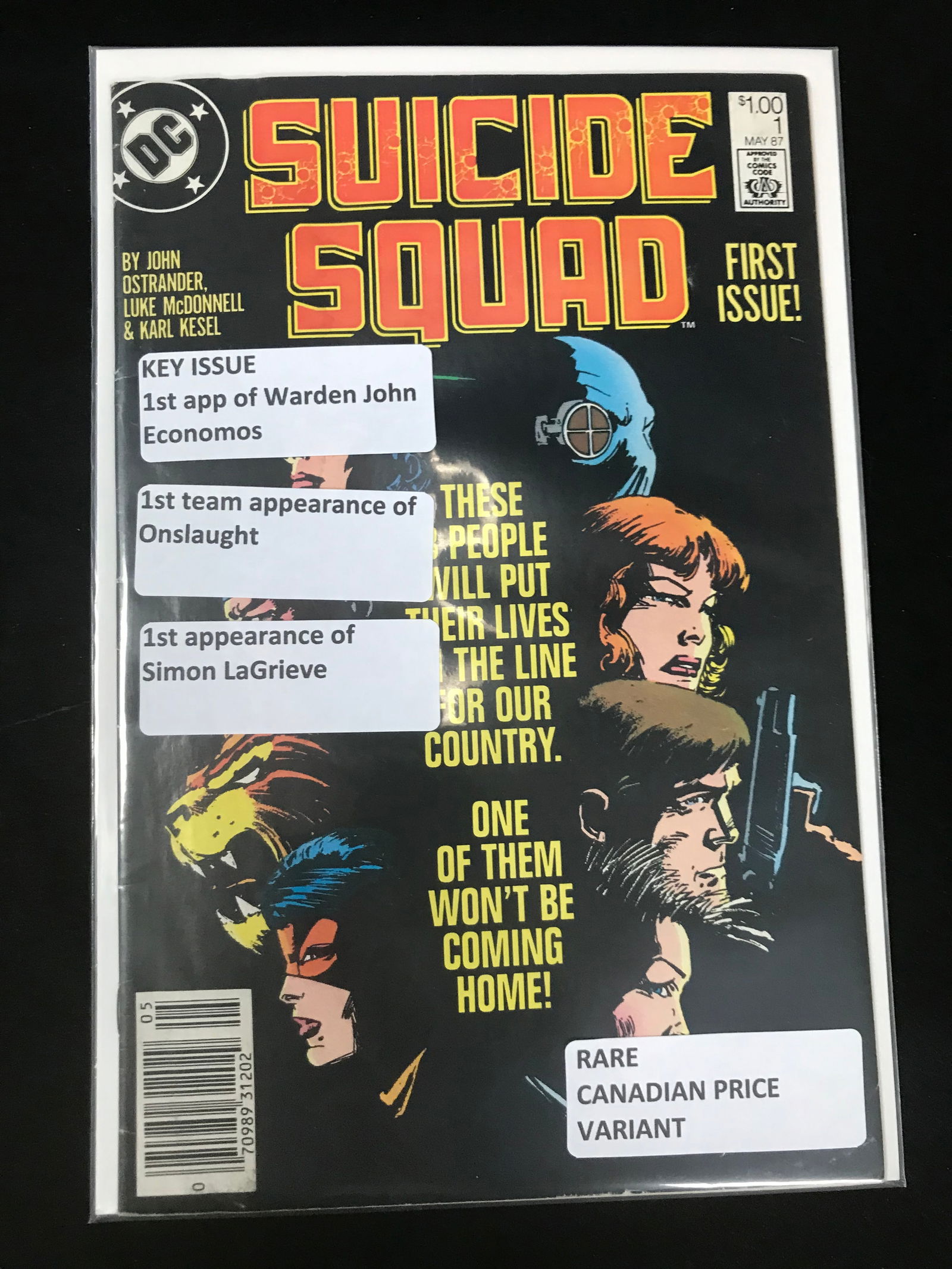 DC COMCIS NO.1 SUICIDE SQUAD (1ST APPS,CANDIAN PRICE VARIANT) (1 of 1)