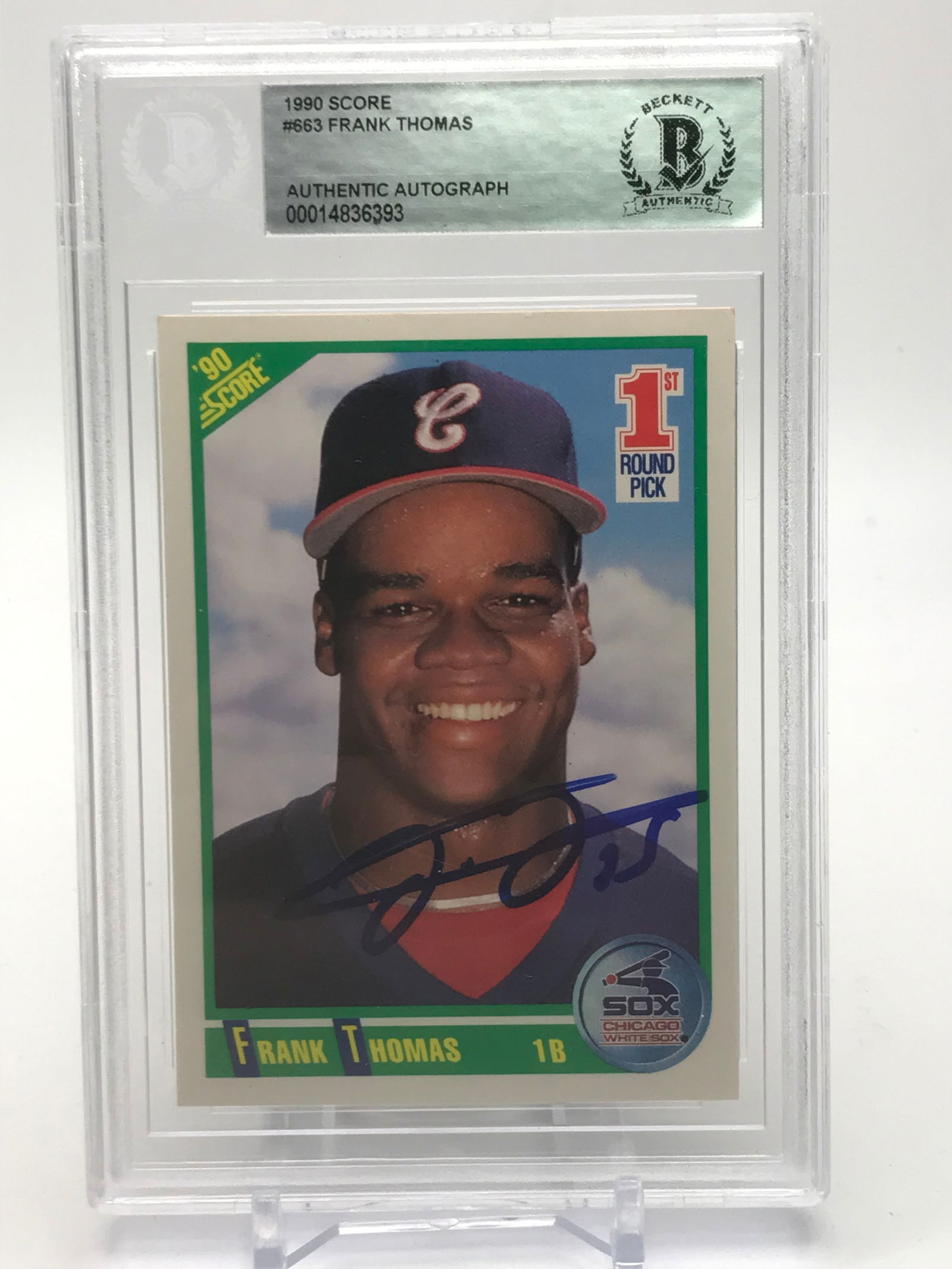 FRANK THOMAS SIGNED 1991 SCORE ROOKIE CARD (BECKETT) (1 of 1)