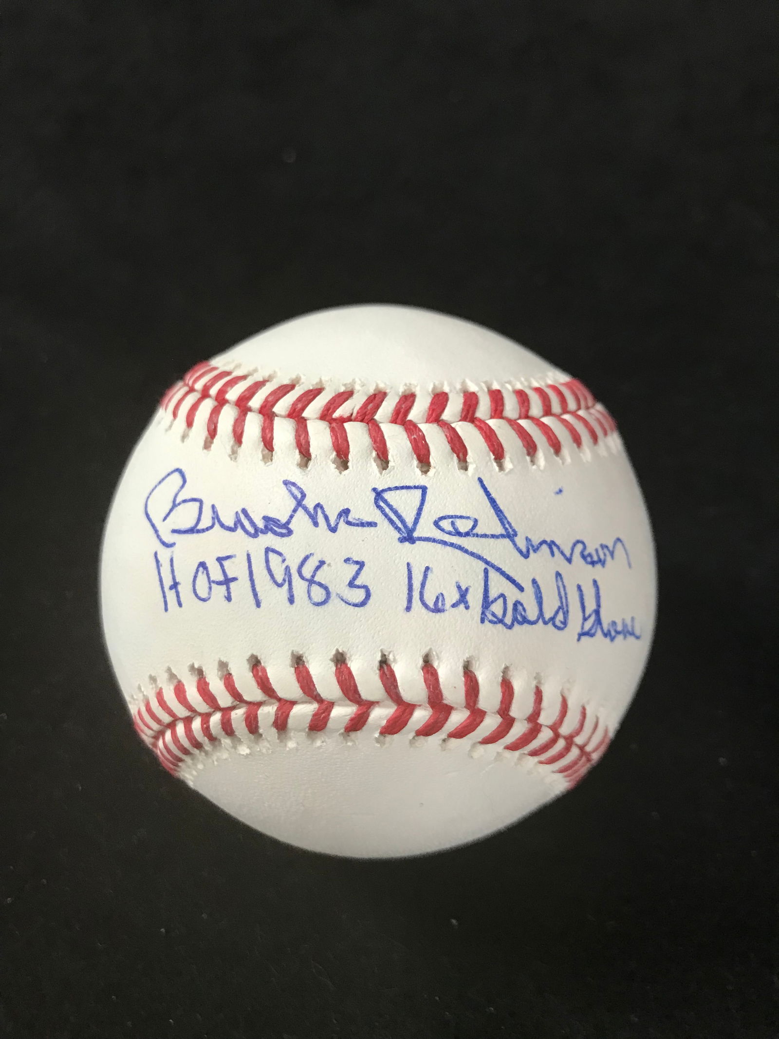 BROOKS ROBINSON SIGNED BASEBALL WITH INSCRIPTIONS (5 STAR COA) (1 of 2)