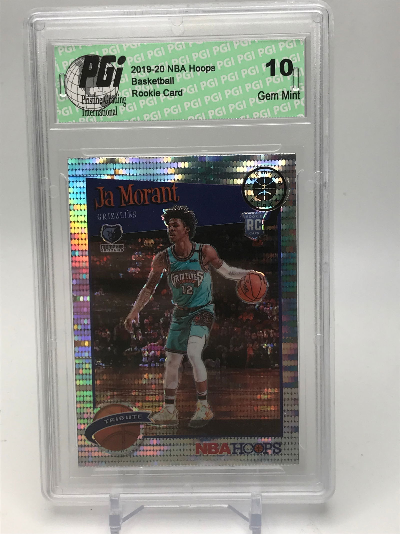 2019-20 NBA HOOPS JA MORANT ROOKIE CARD (PGI 10) (1 of 1)