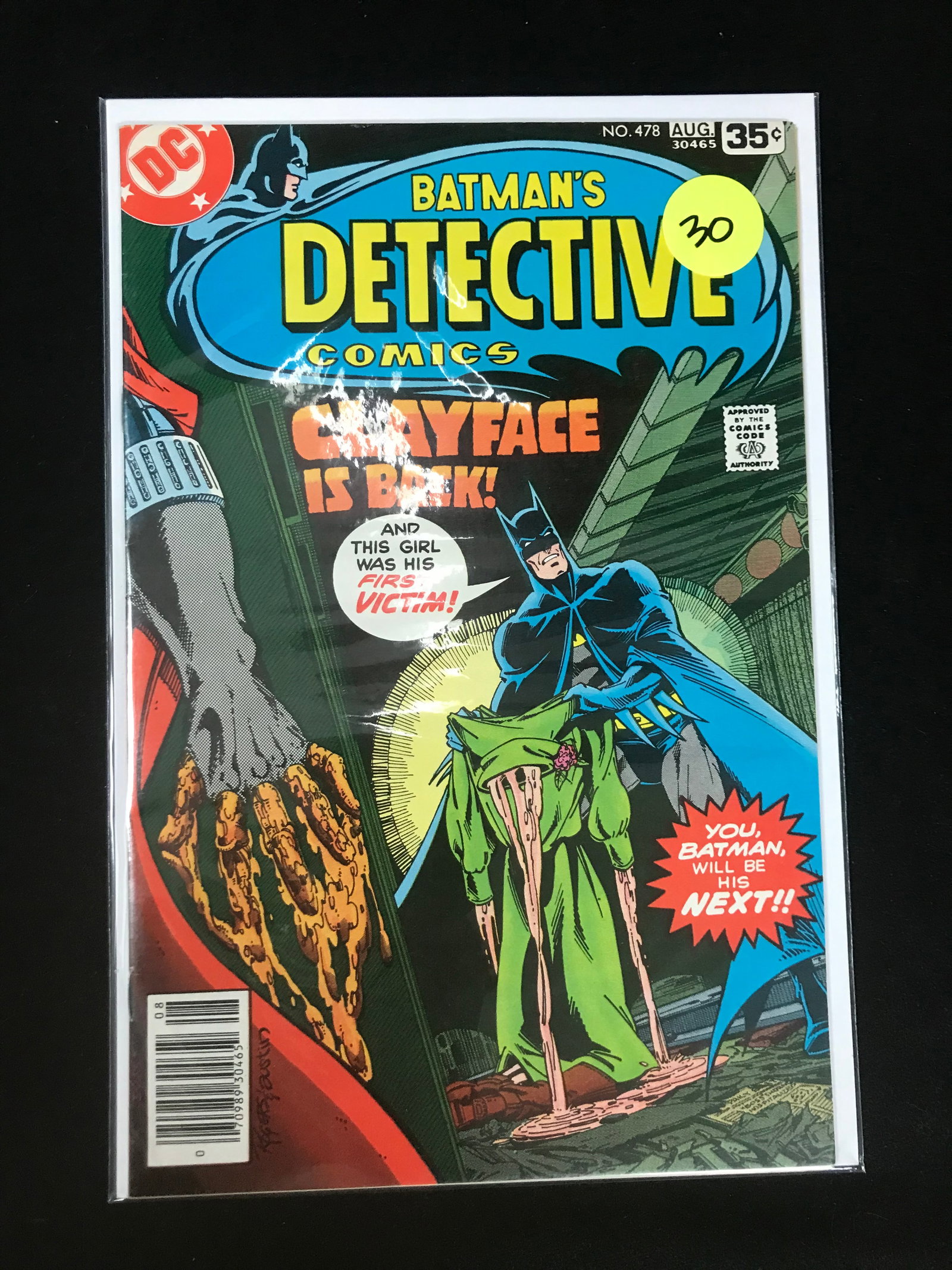 DC COMICS NO.478 BATMAN'S DETECTIVE COMICS: Prices are in Canadian dollars