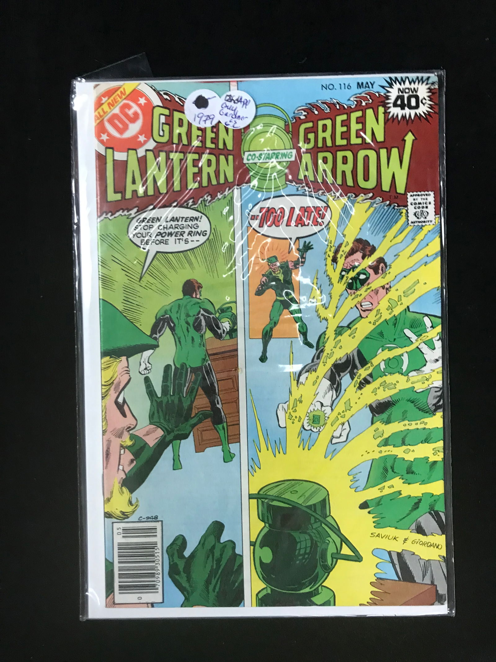 DC COMICS NO.116 GREEN LANTERN AND GREEN ARROW (1 of 1)