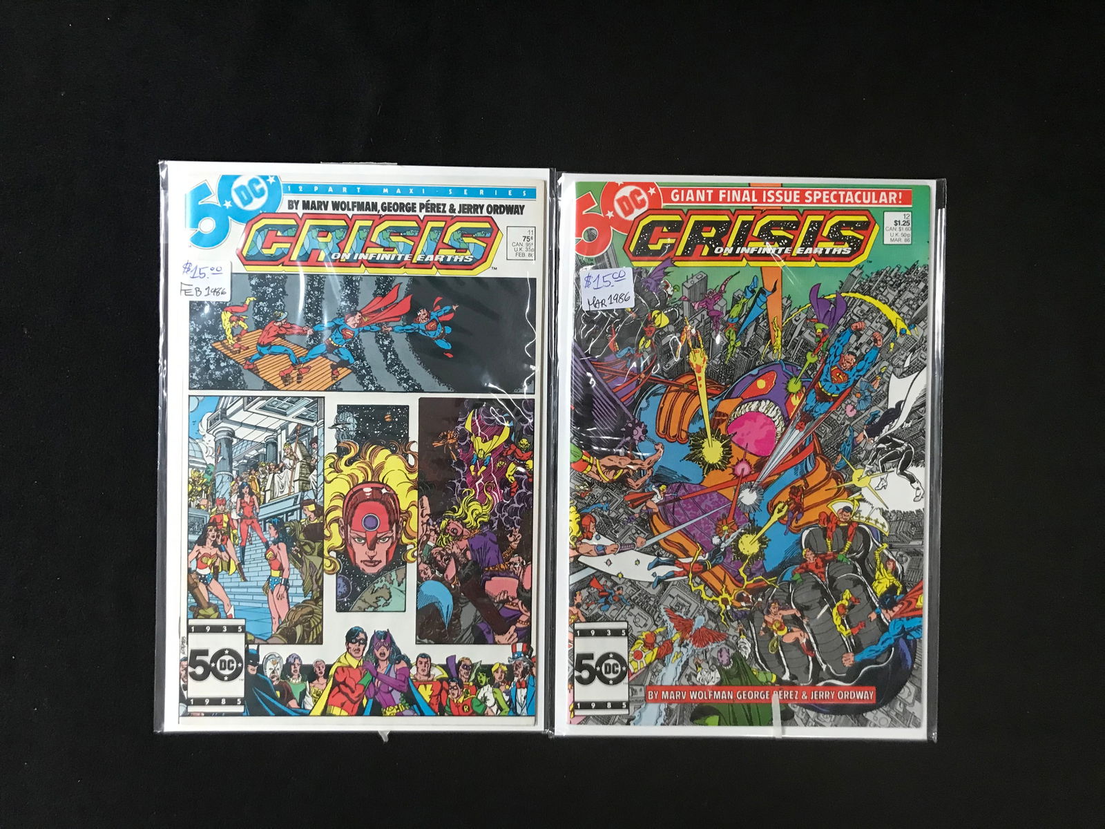 LOT OF CRISIS ON INFINITE EARTHS COMICS DC COMICS (1 of 1)