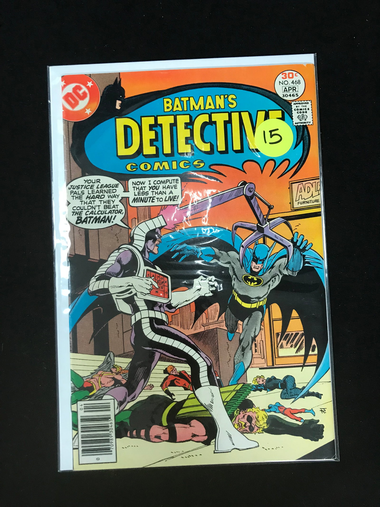 DC COMICS NO.468 BATMAN'S DETECTIVE COMICS: Prices are in Canadian dollars
