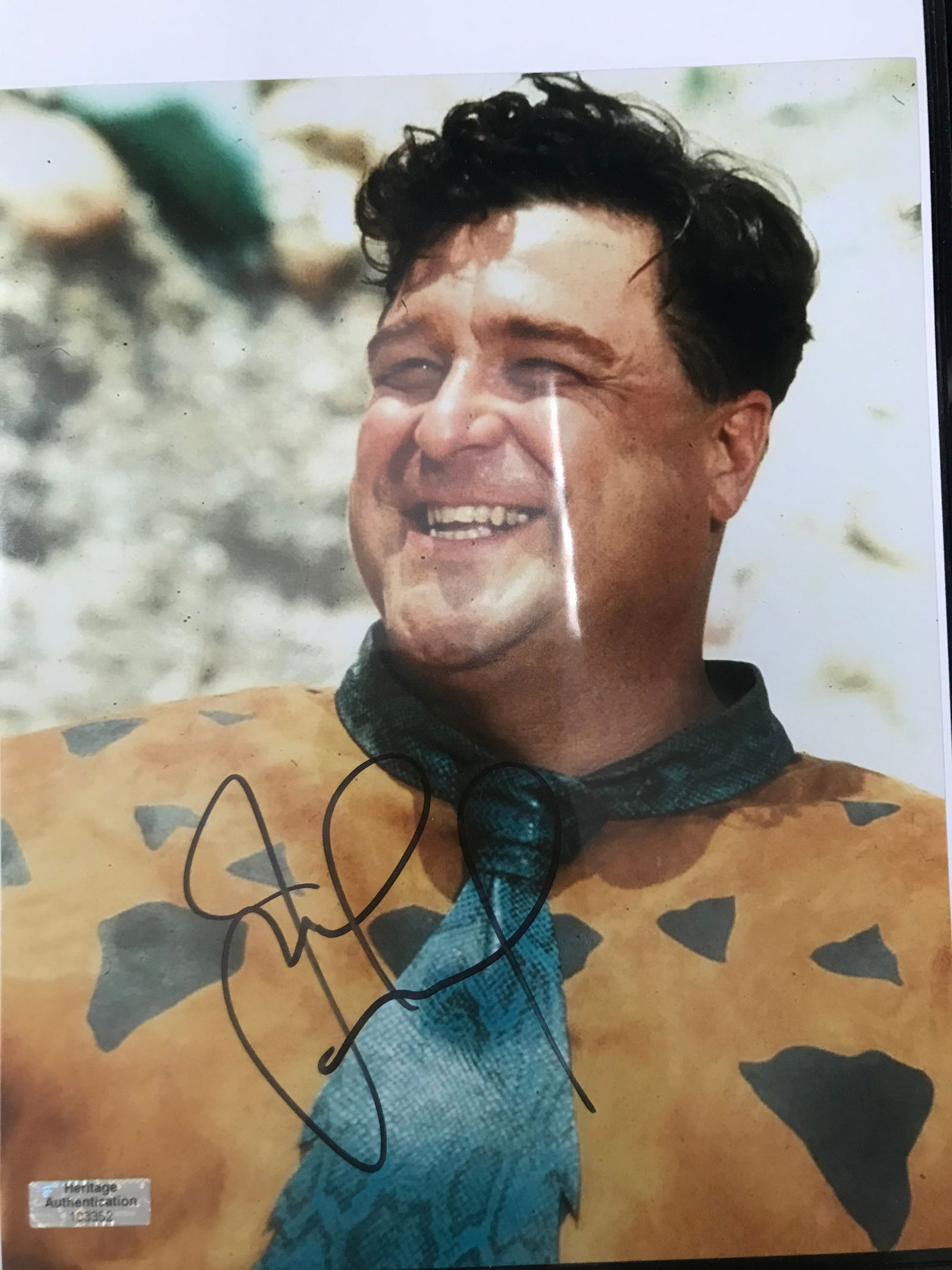 JOHN GOODMAN SIGNED THE FLINTSTONES 8X10 (HERITAGE COA): Prices are in Canadian dollars
