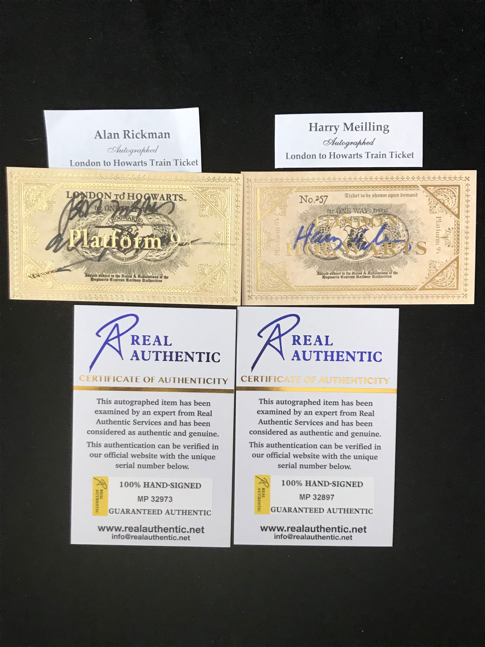 HARRY POTTER MULTIPLE SIGNED HOGWARTS TRAIN TICKETS (RA COA) (1 of 1)