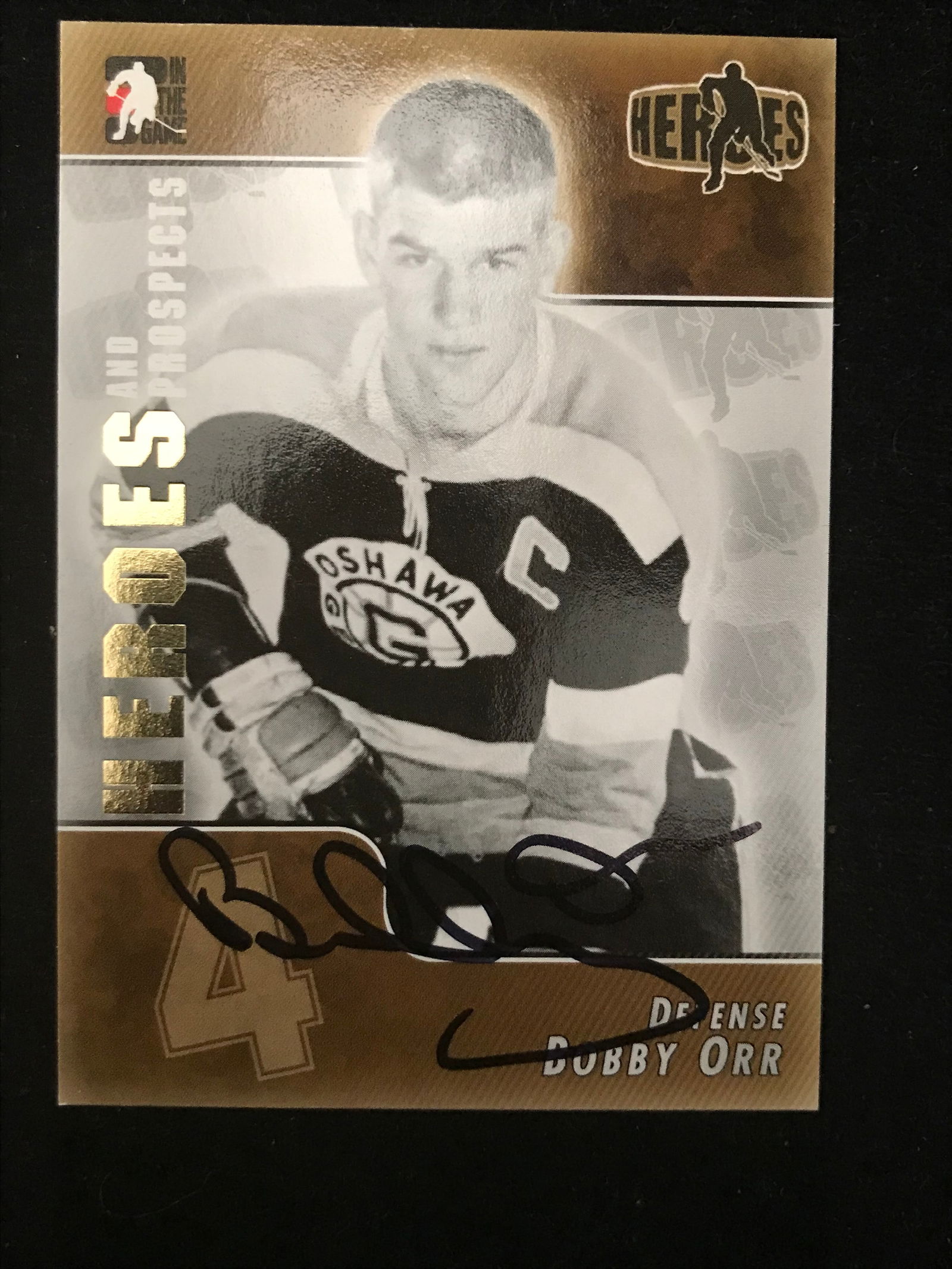 BOBBY ORR SIGNED IN THE GAME TRADING CARD (KB COA) (1 of 1)
