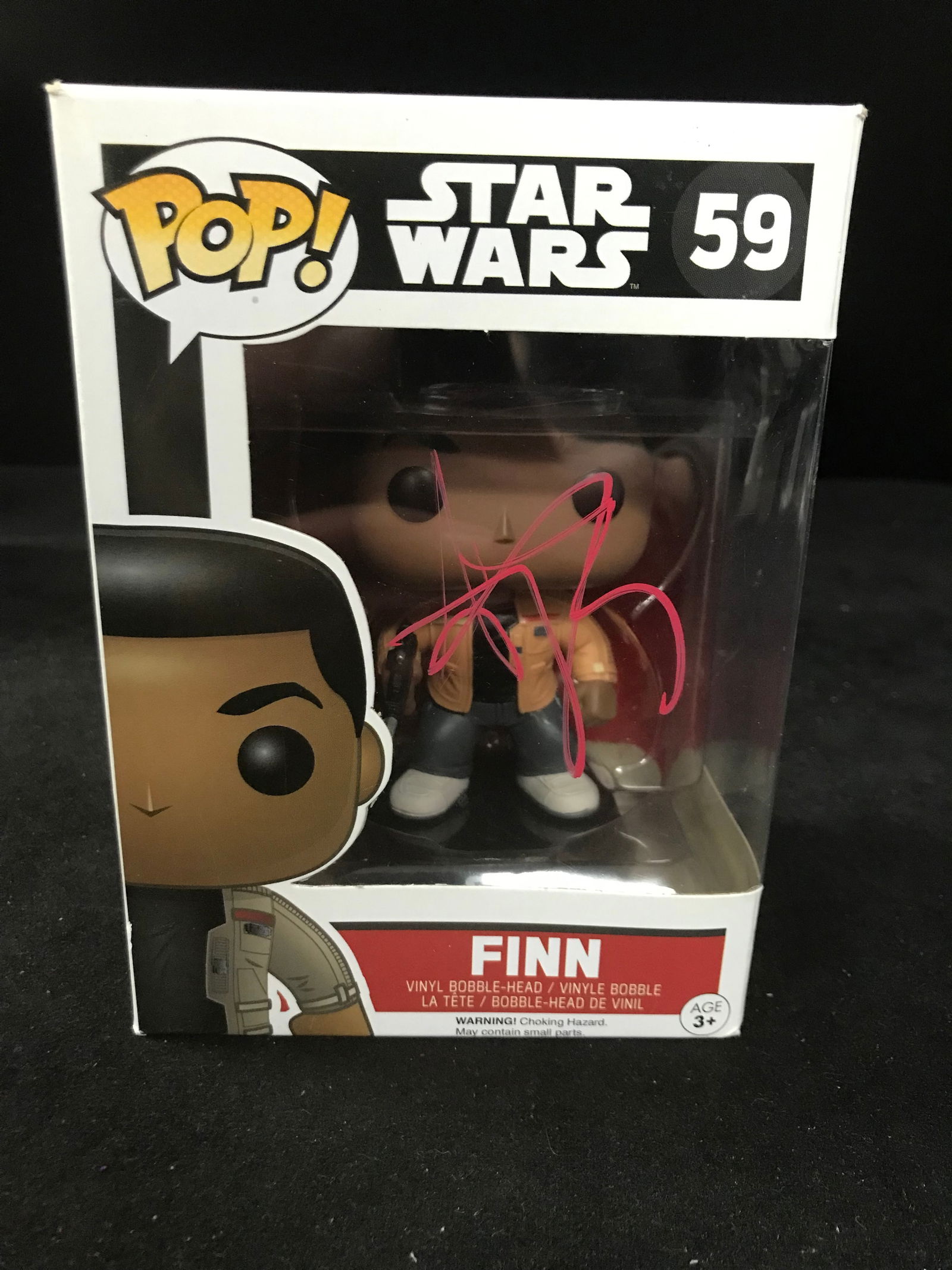 JOHN BOYEGA SIGNED FINN STAR WARS FUNKP POP (KB COA) (1 of 3)
