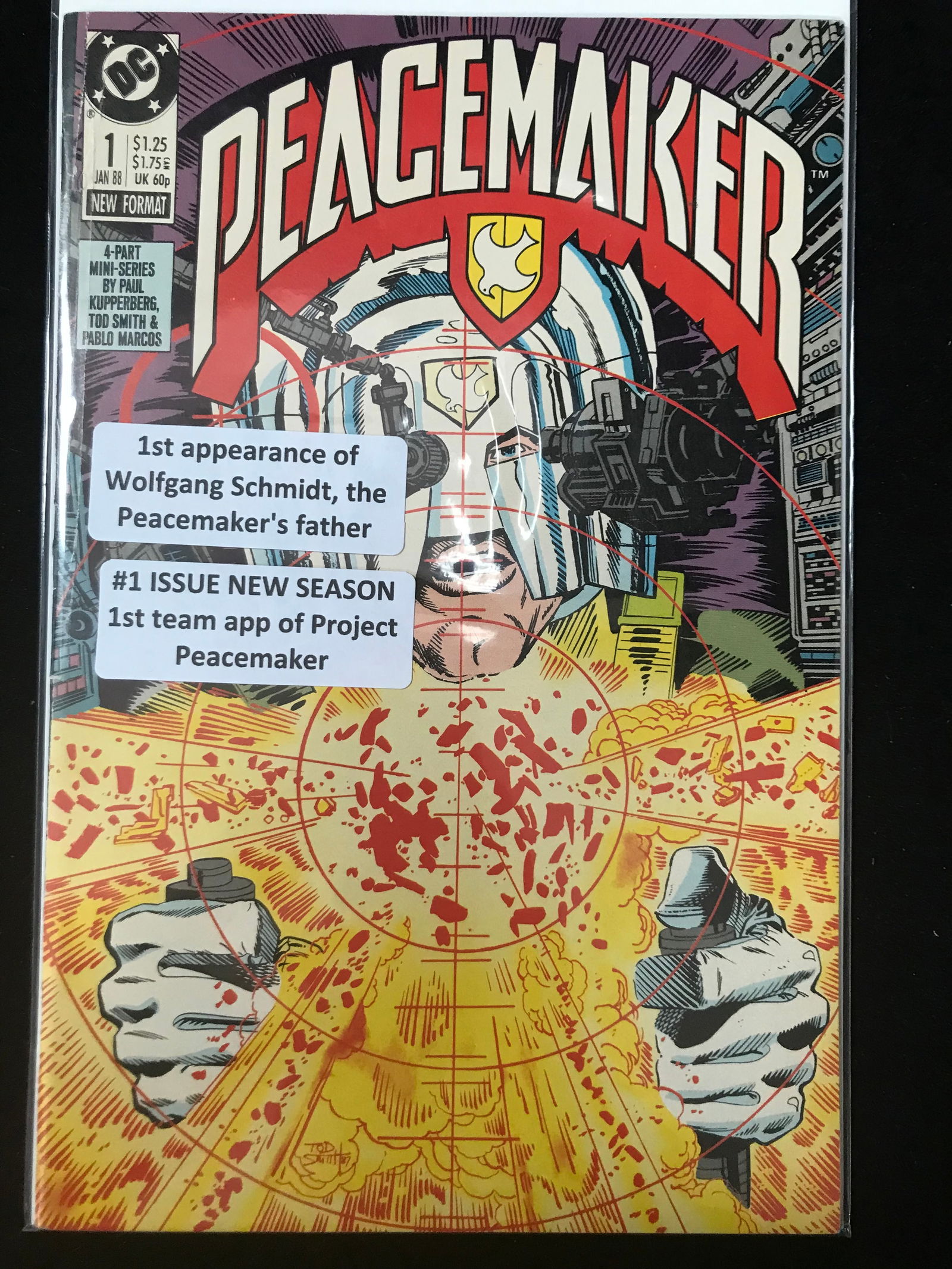 DC COMICS NO.1 PEACEMAKER (1ST APP WOLFGANG SCHMIDT THE PEACEMAKES FATHER) (1 of 1)