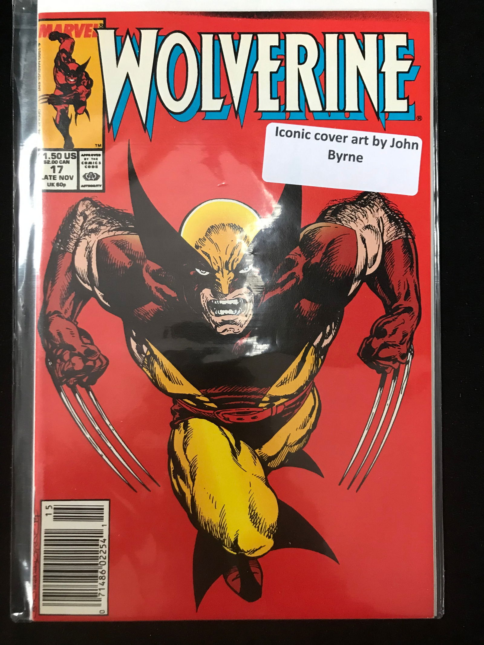MARVEL COMICS NO.17 WOLVERINE (ICONIC JOHN BYRNE ART) (1 of 1)