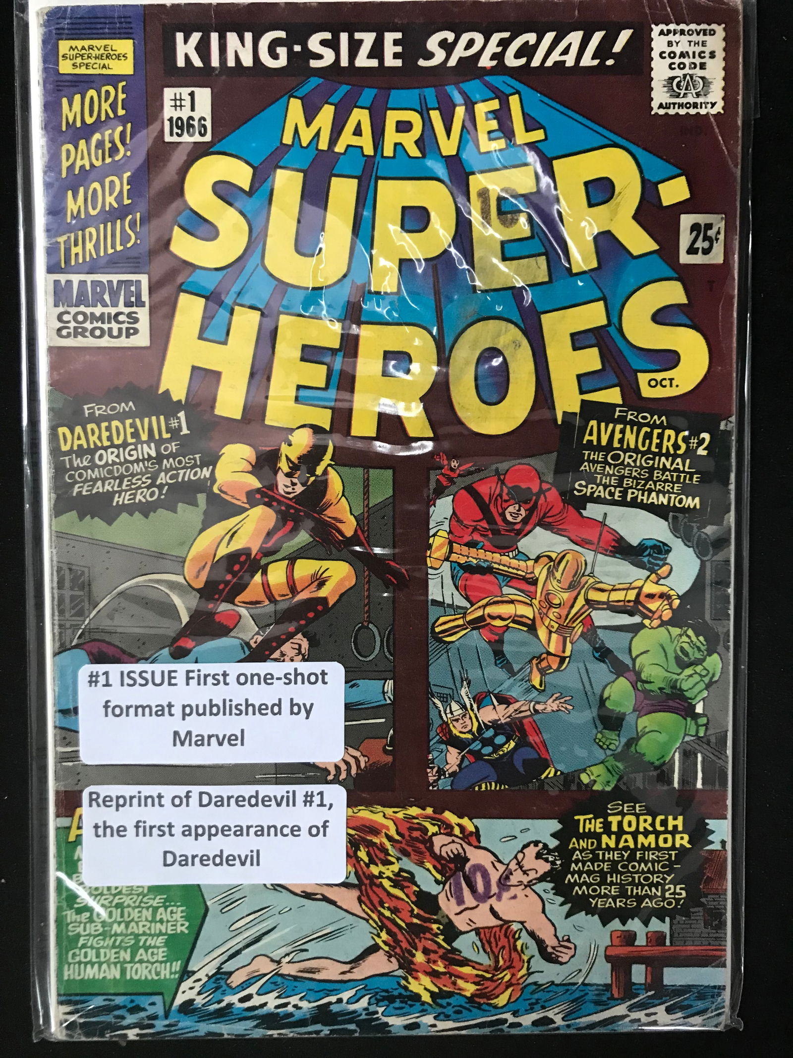 MARVEL COMICS NO.1 MARVEL SUPER HEROES (REPRINT OF DAREDEVIL 1 THE 1ST APP OF DAREDEVIL) (1 of 1)