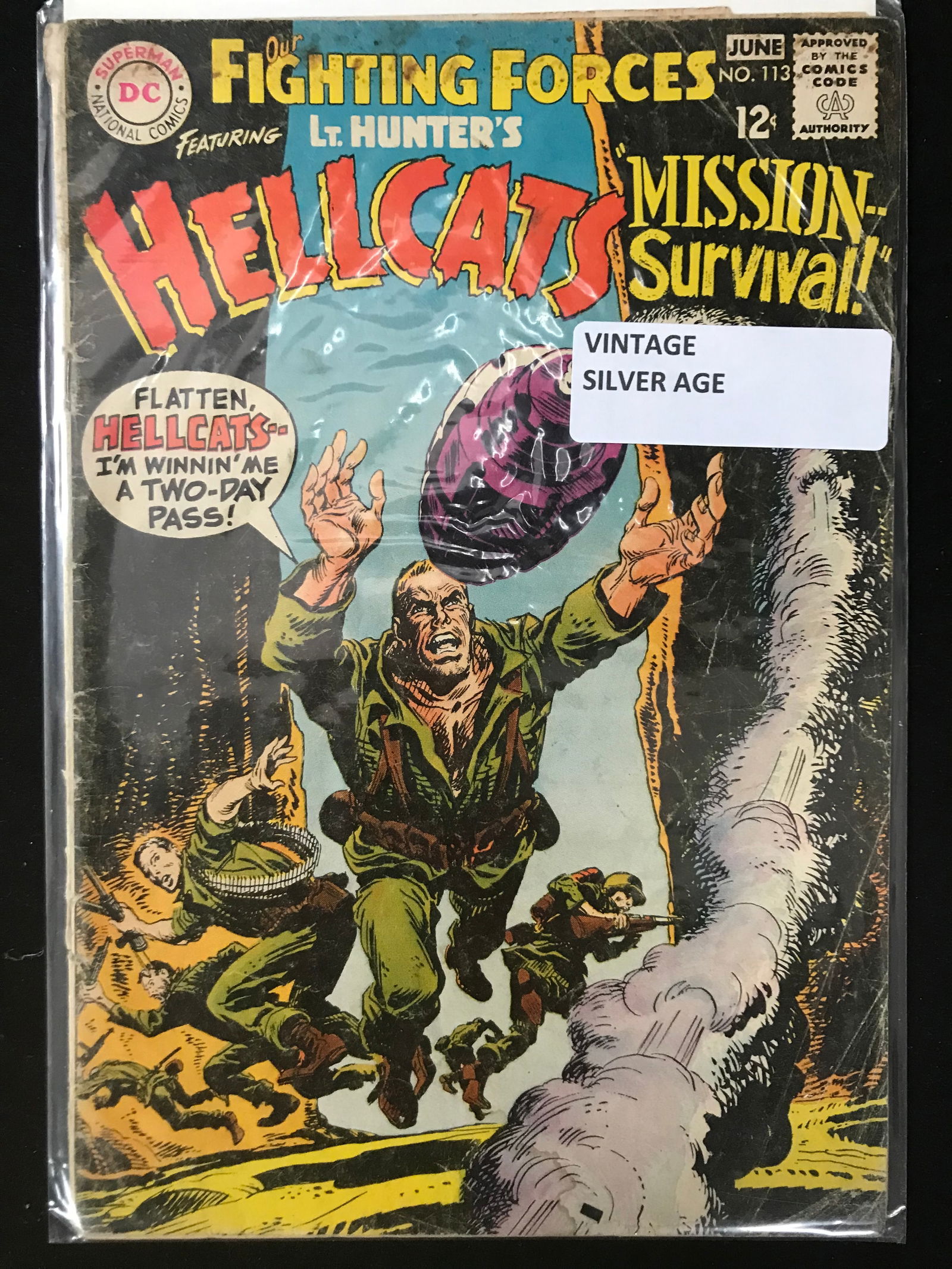 DC COMICS NO.113 OUR FIGHTING FORCES FEAT HELLCATS (VINTAGE SILVER AGE) (1 of 1)
