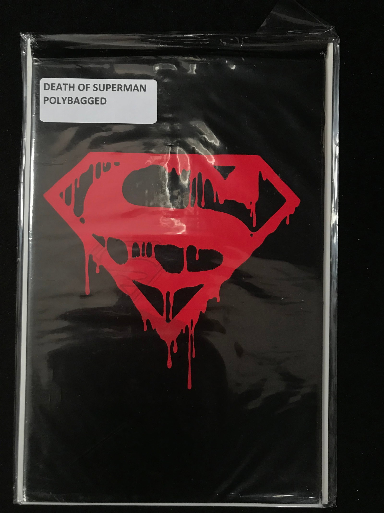 DC COMICS DEATH OF SUPERMAN SEALED BLACK BAG: Prices are in Canadian dollars