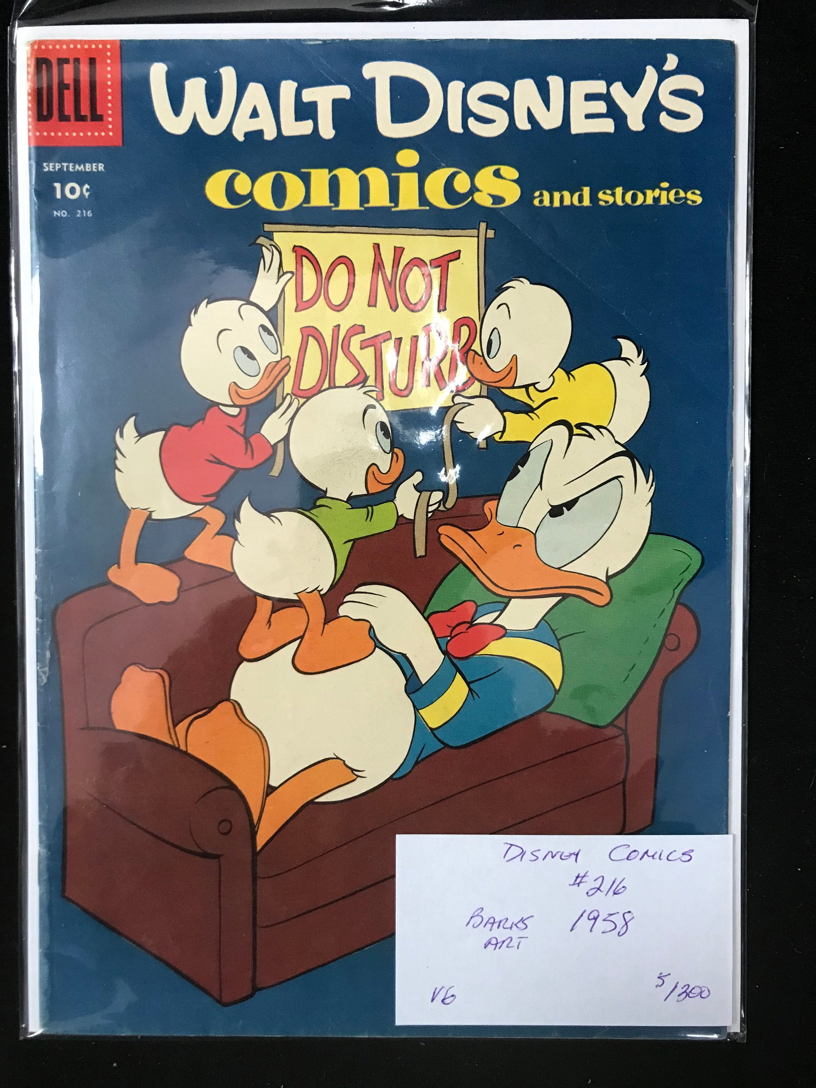1958 DELL COMICS WALT DISNEY COMICS NO.216 (1 of 1)